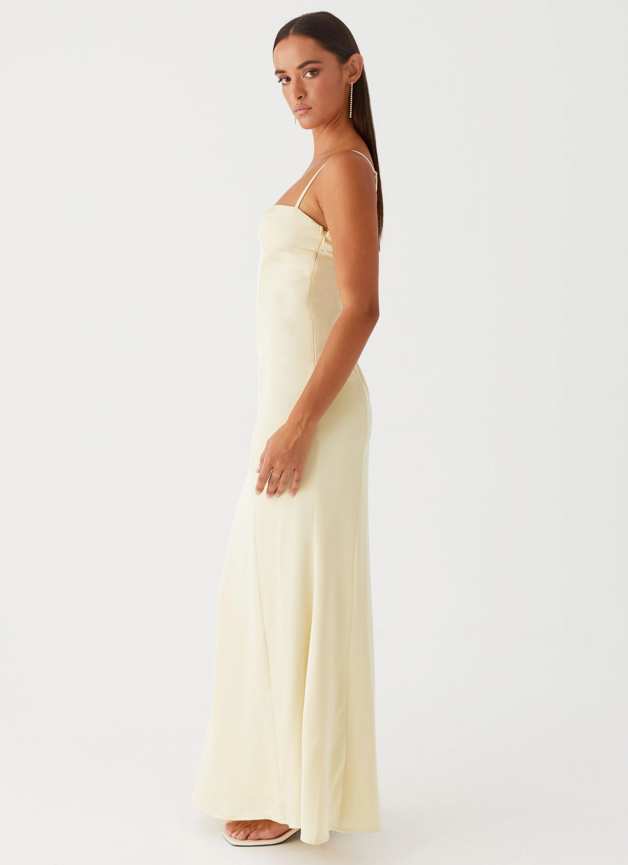 Mood Focused Stylish and Comfortable Miss Bloom Maxi Dress - Lemon
