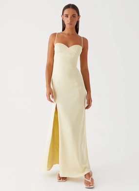 Miss Bloom Maxi Dress - Lemon Versatile Touch