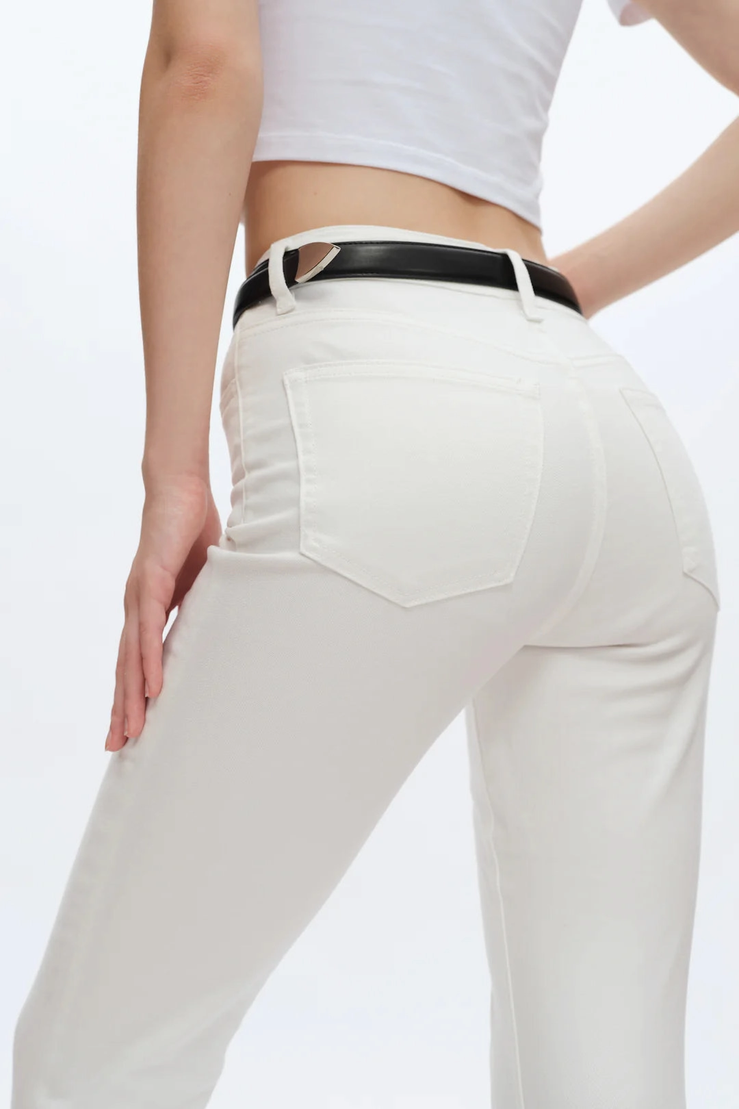 Sleek Cut Emily Mid Rise Denim Jeans