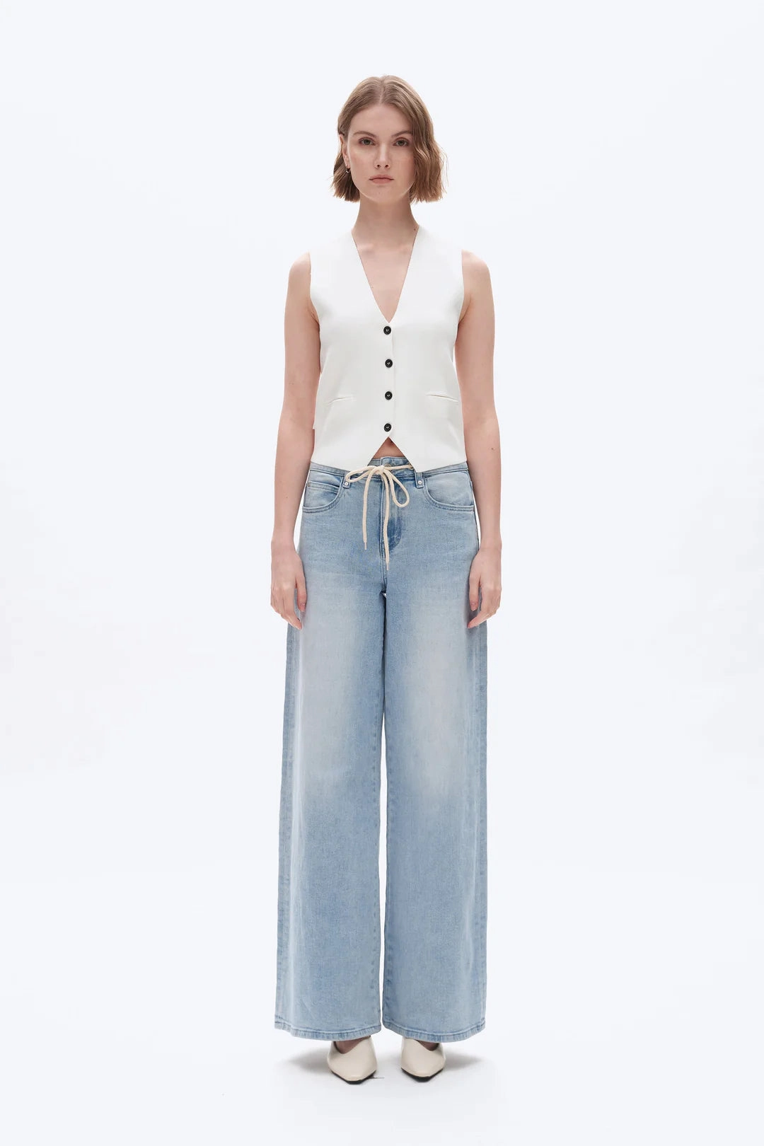 Moisture Lock Technology Drawstring Baggy Denim Jeans