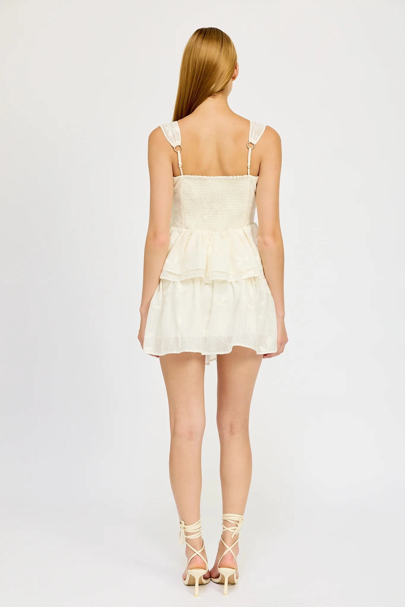 ReinforcedShoulders slim fit Sadie Mini Skirt - Ivory