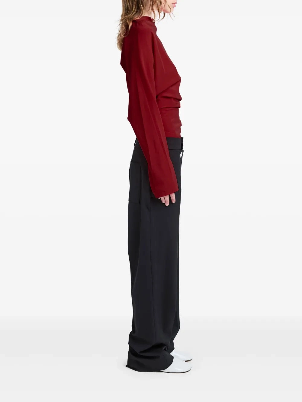 Keegan Top in Red Reinforced Seams