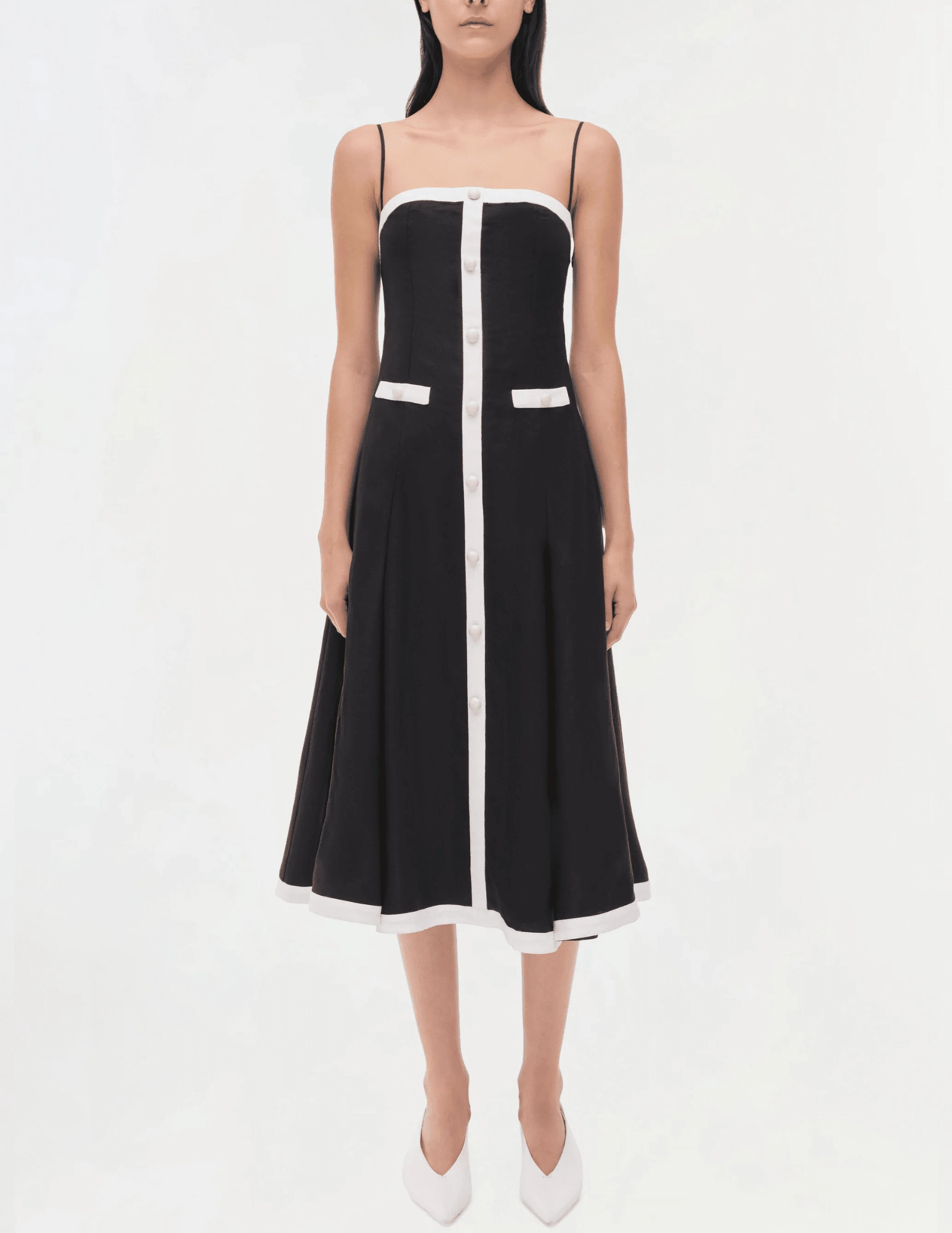 Ultra Soft Texture Simkhai Cordelia Linen Midi Dress SALE