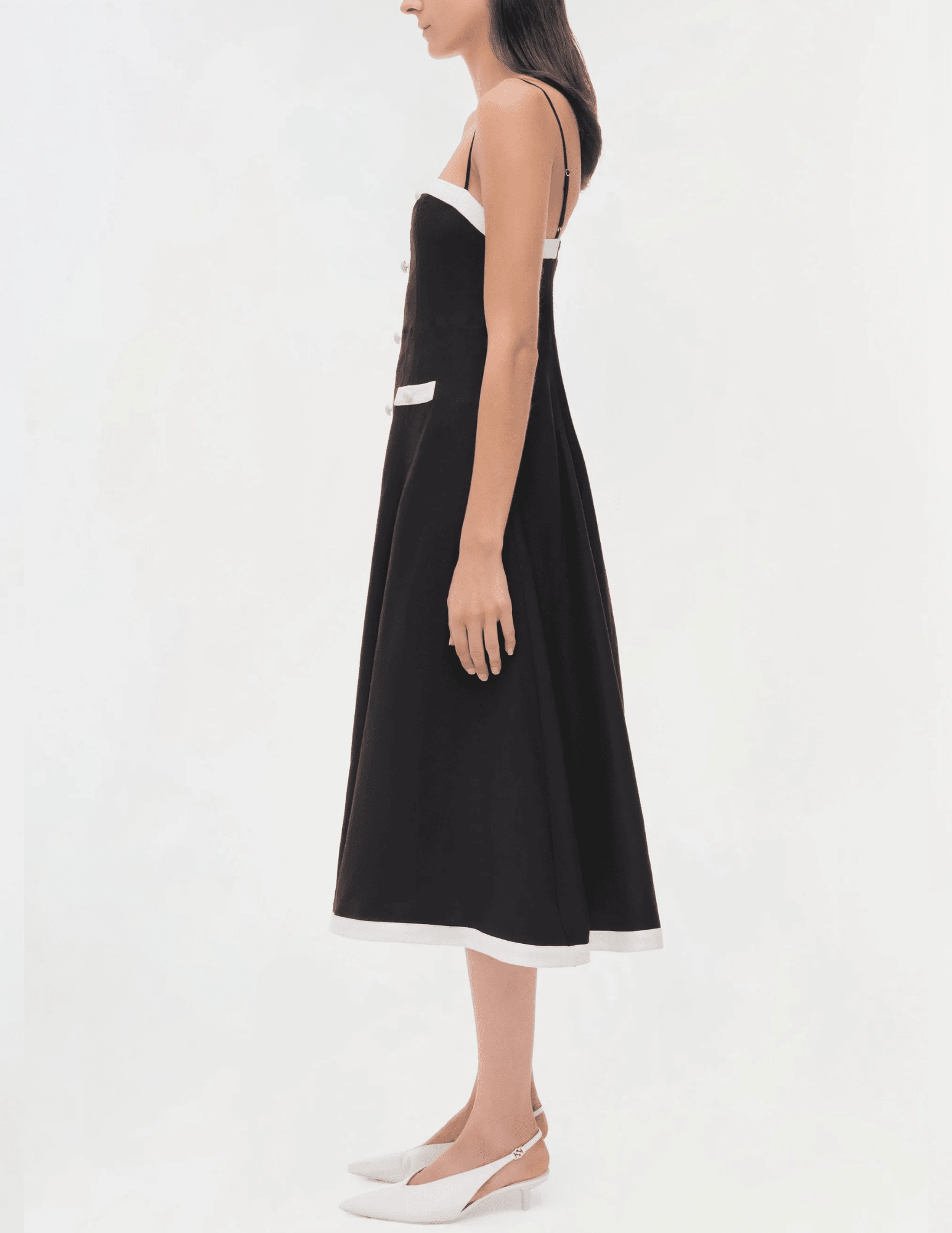 Simkhai Cordelia Linen Midi Dress SALE Core Comfort