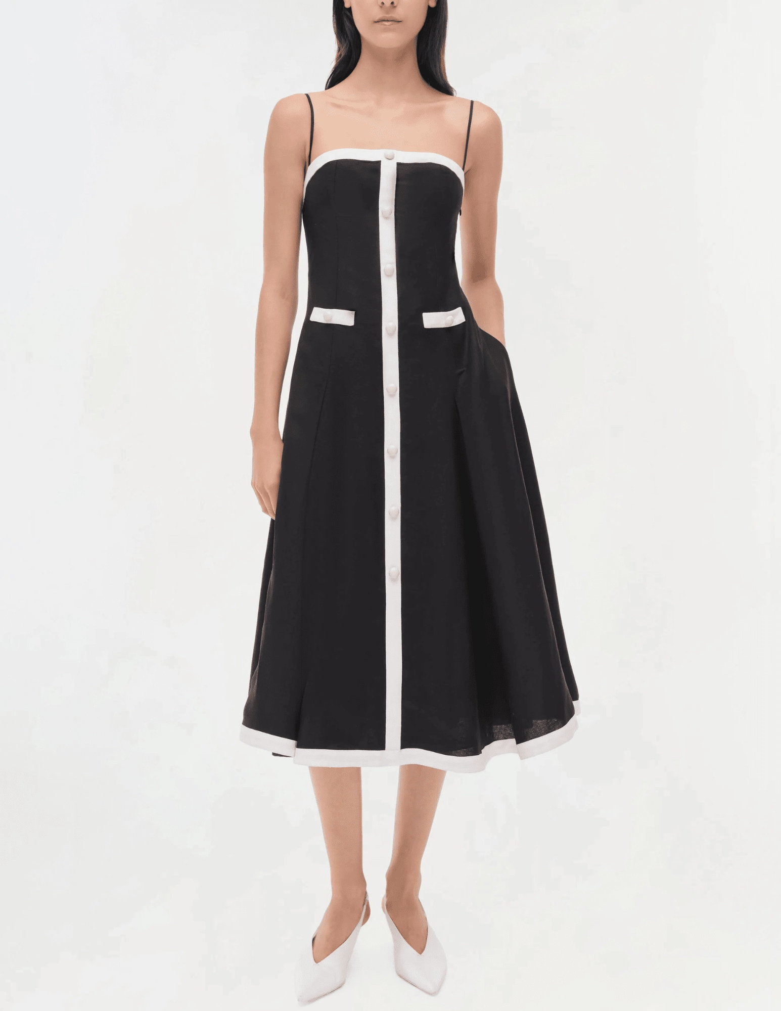 Simkhai Cordelia Linen Midi Dress SALE Casual Comfort Wear Seasonless wear