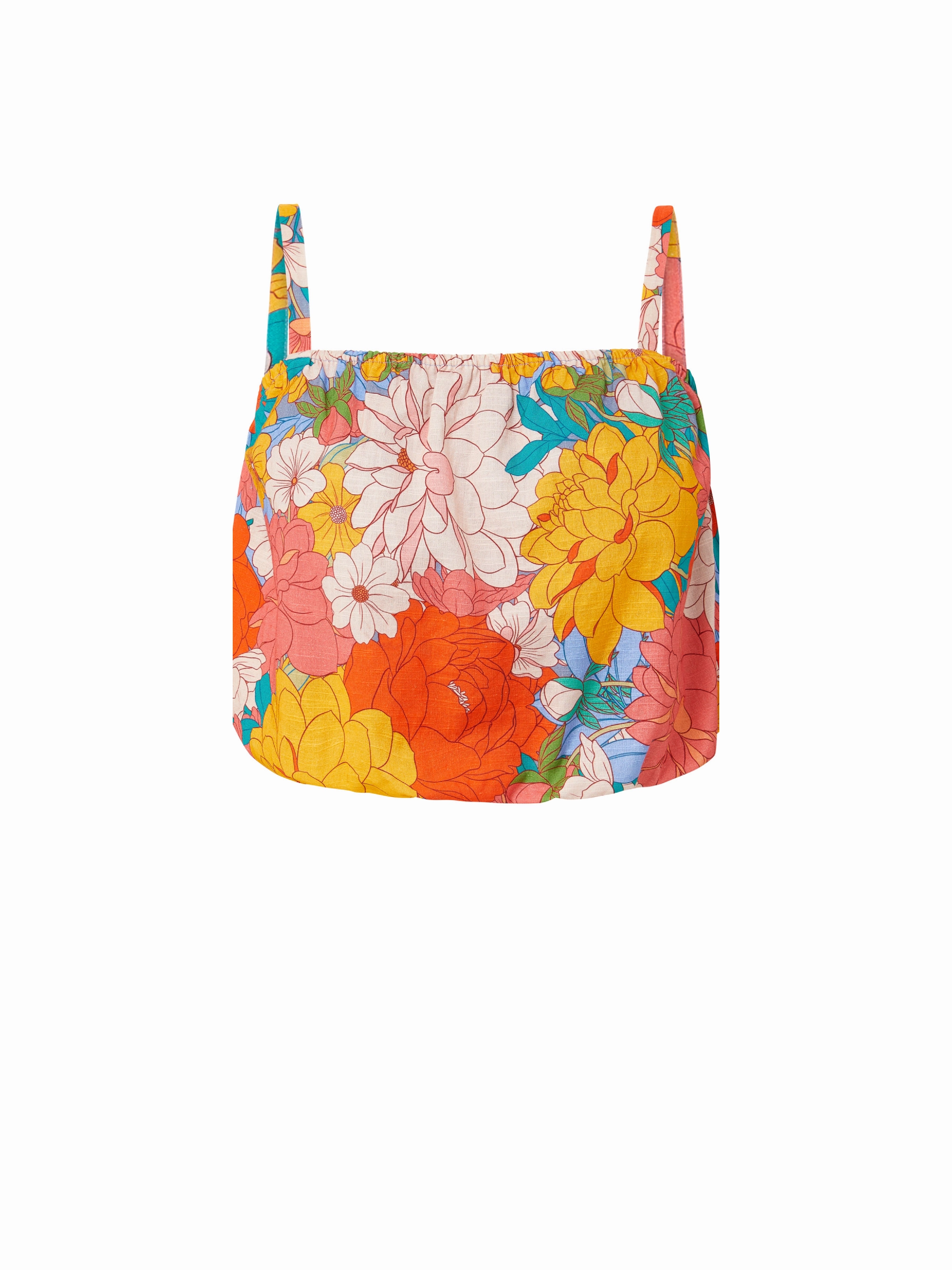 Buttonless Closure Dani Top In Zinnia Fields