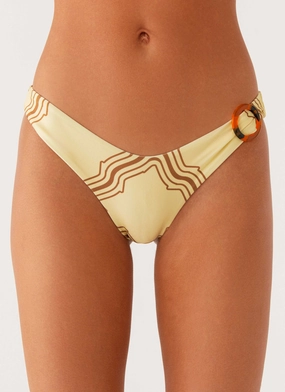 Oudre Bikini Bottoms - Tidal Print Reinforced Grommets