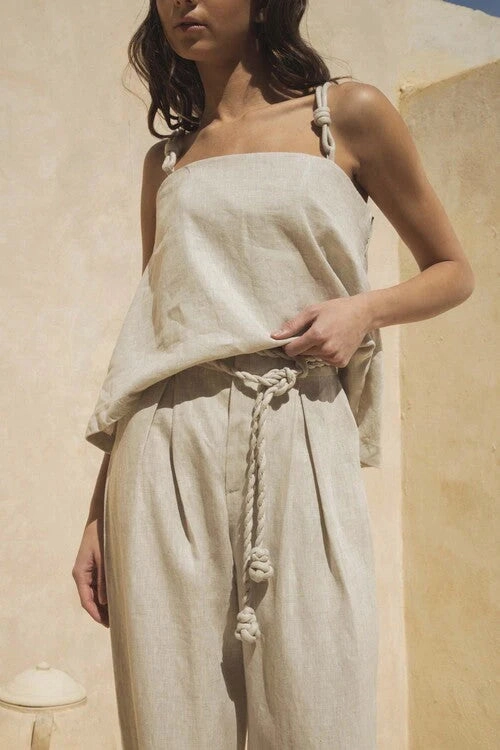 Una Vida Pants in Oatmeal Chilly Weather Wear