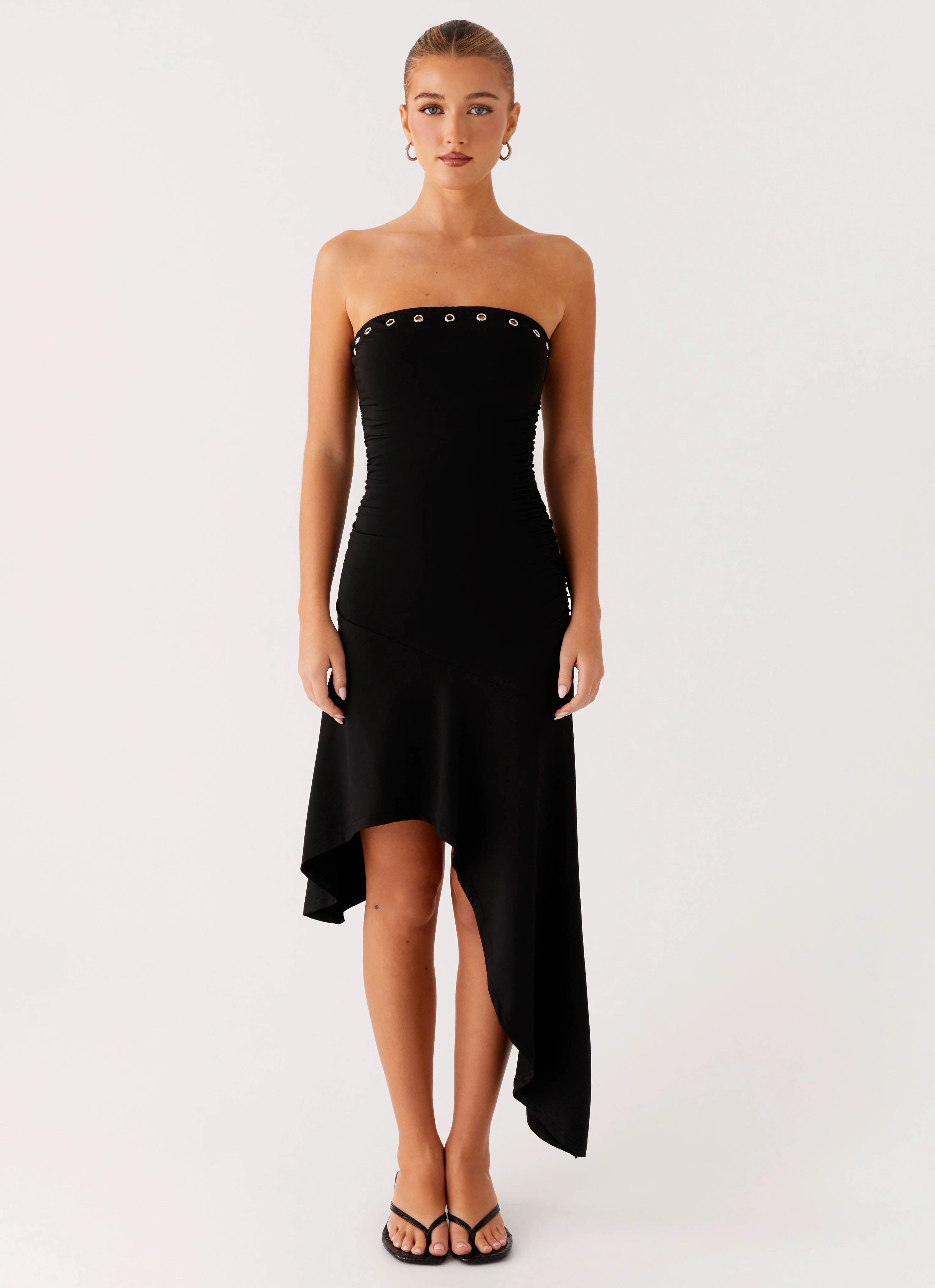 Unapologetic Midi Dress - Black Subtle Finish