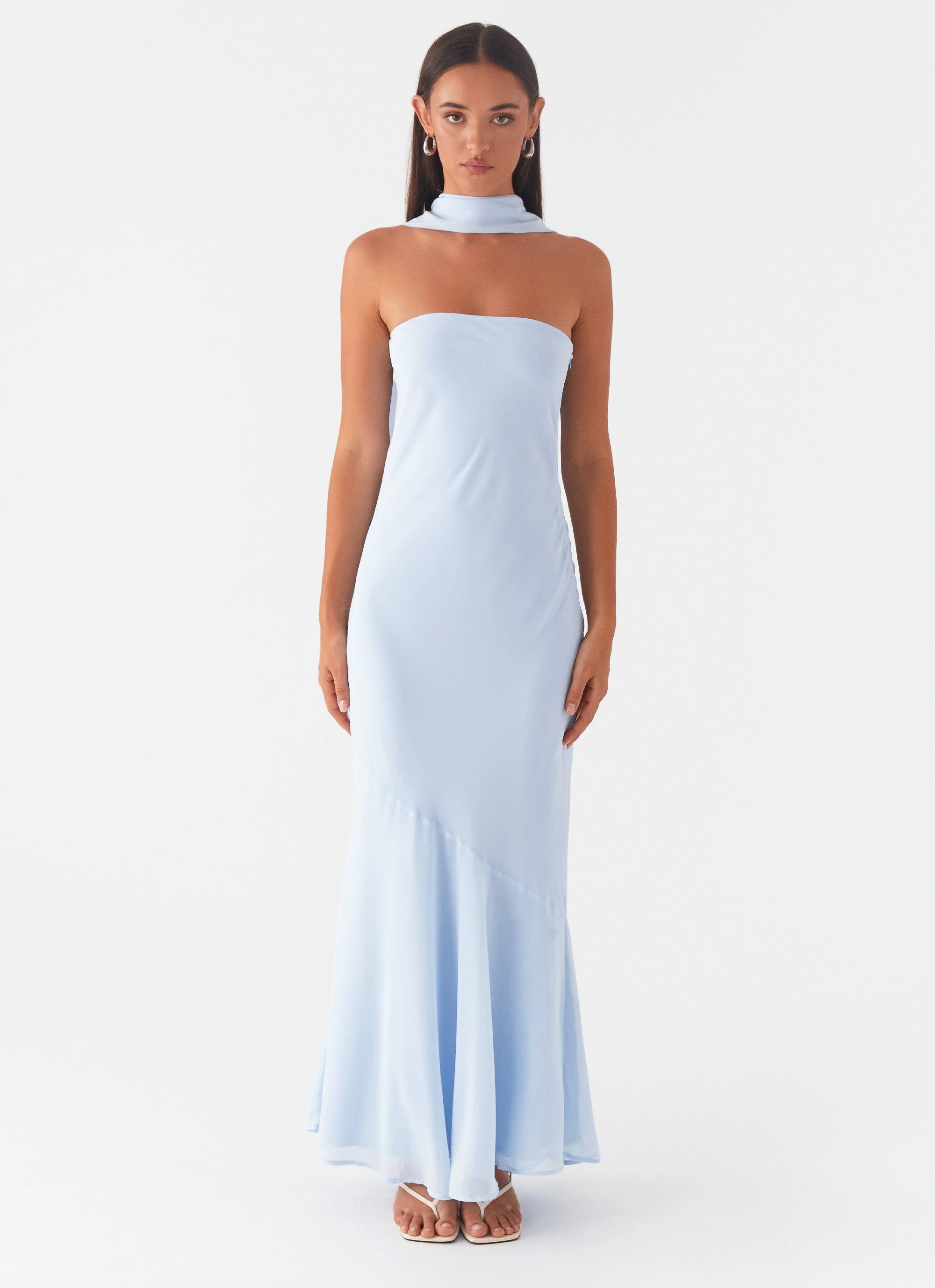 Under The Pagoda Maxi Dress - Blue Elegant Vibe Celebrity-Inspired