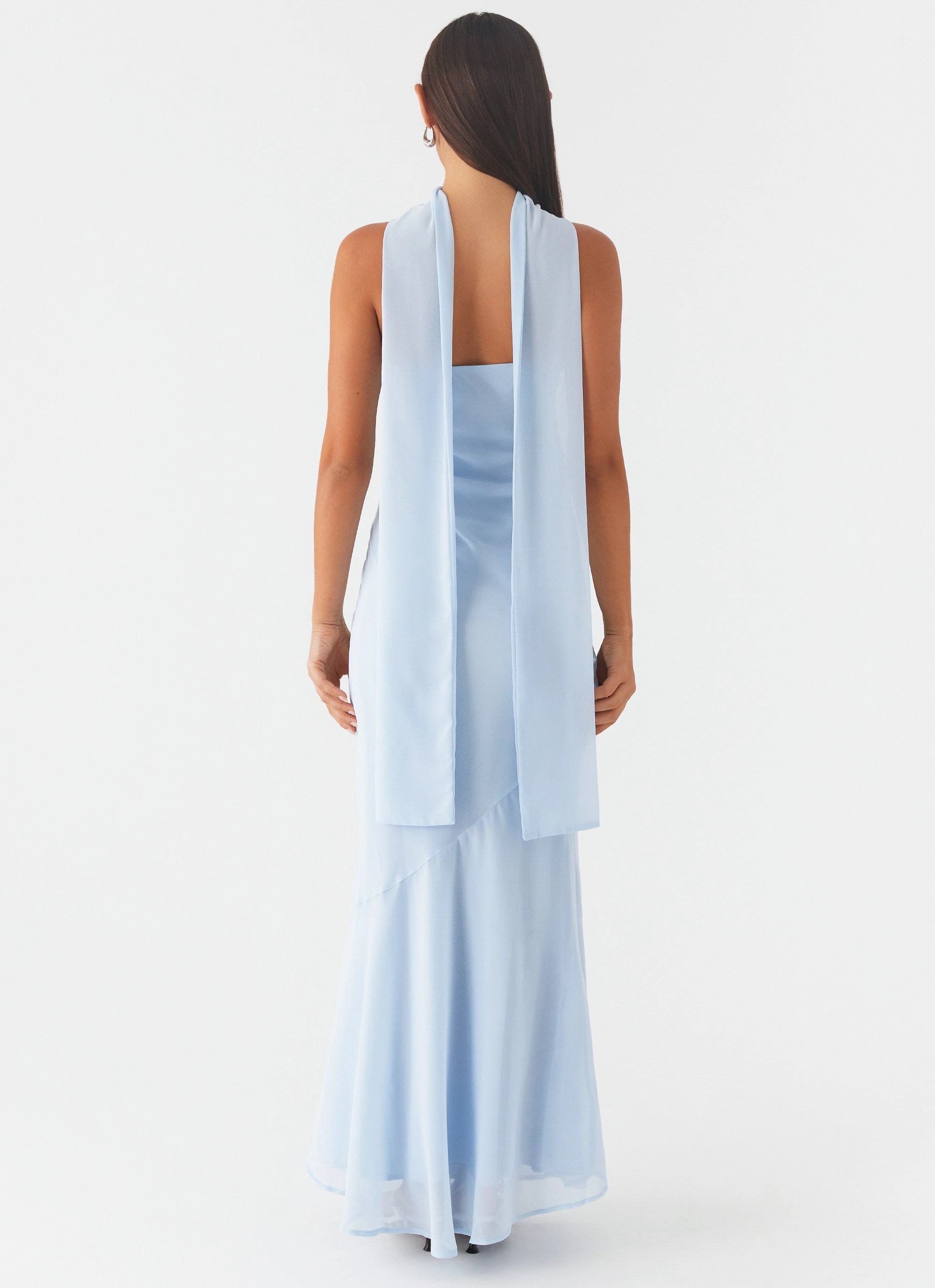 Under The Pagoda Maxi Dress - Blue Light Fabrication