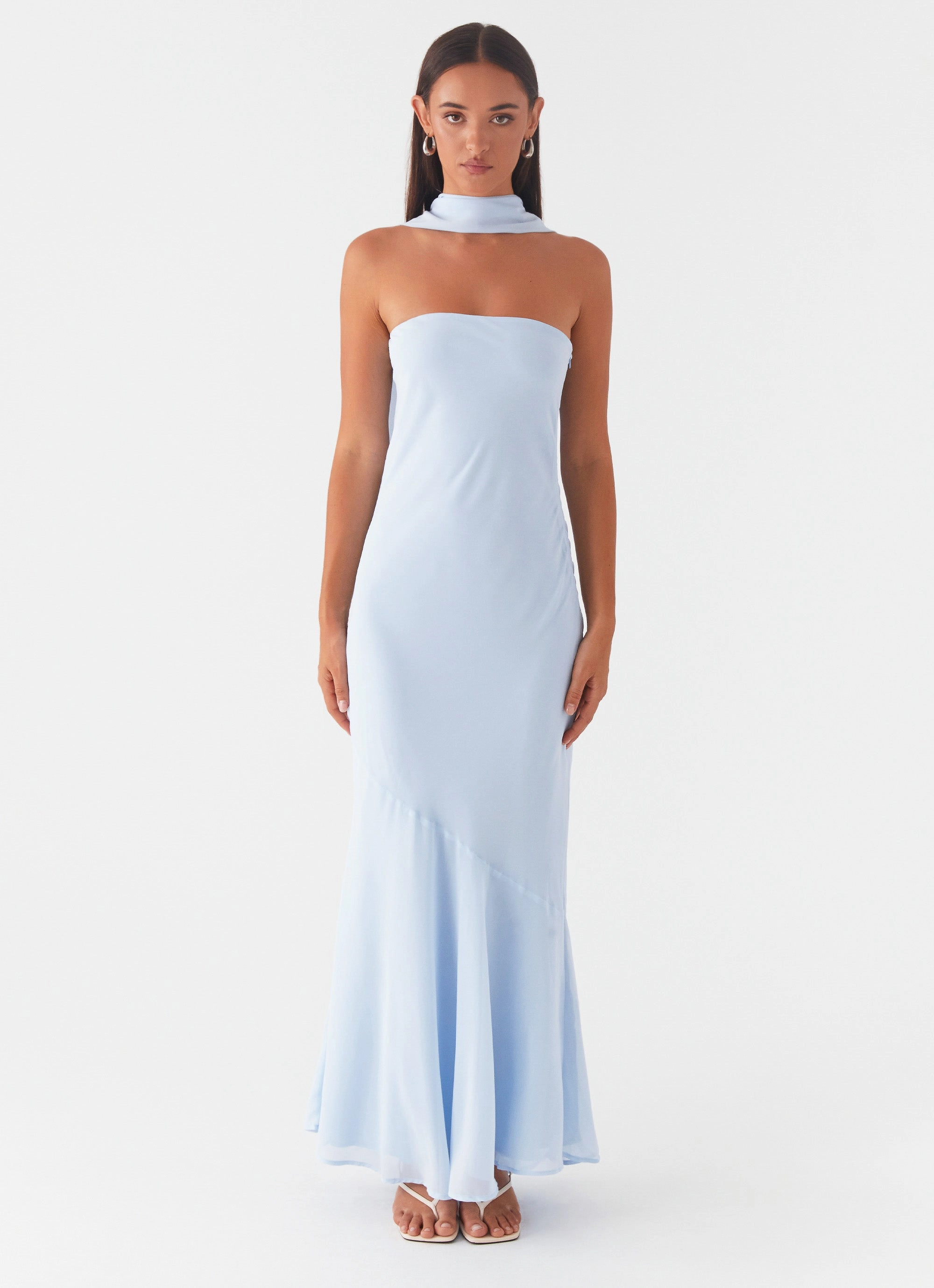 Boho Tone Under The Pagoda Maxi Dress - Blue
