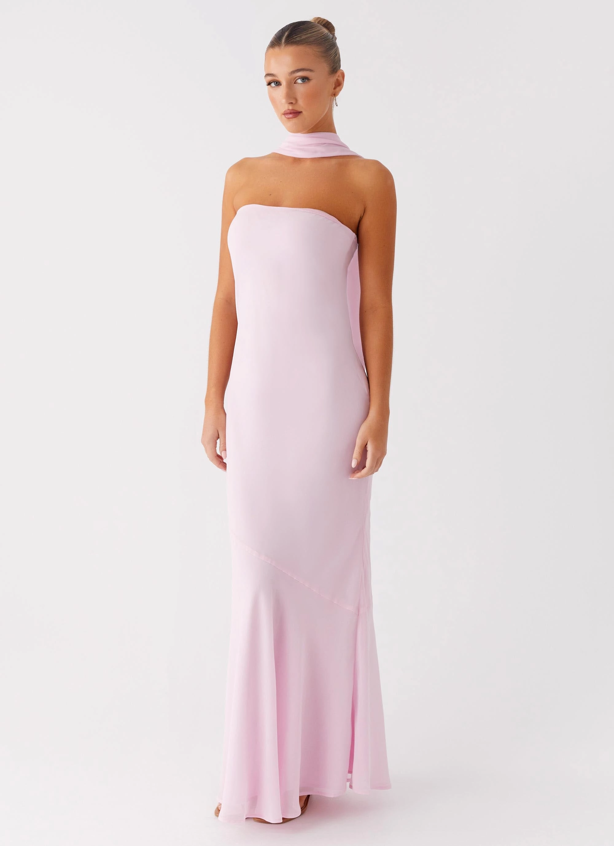 Chilly Comfort Wear Under The Pagoda Maxi Dress - Pink