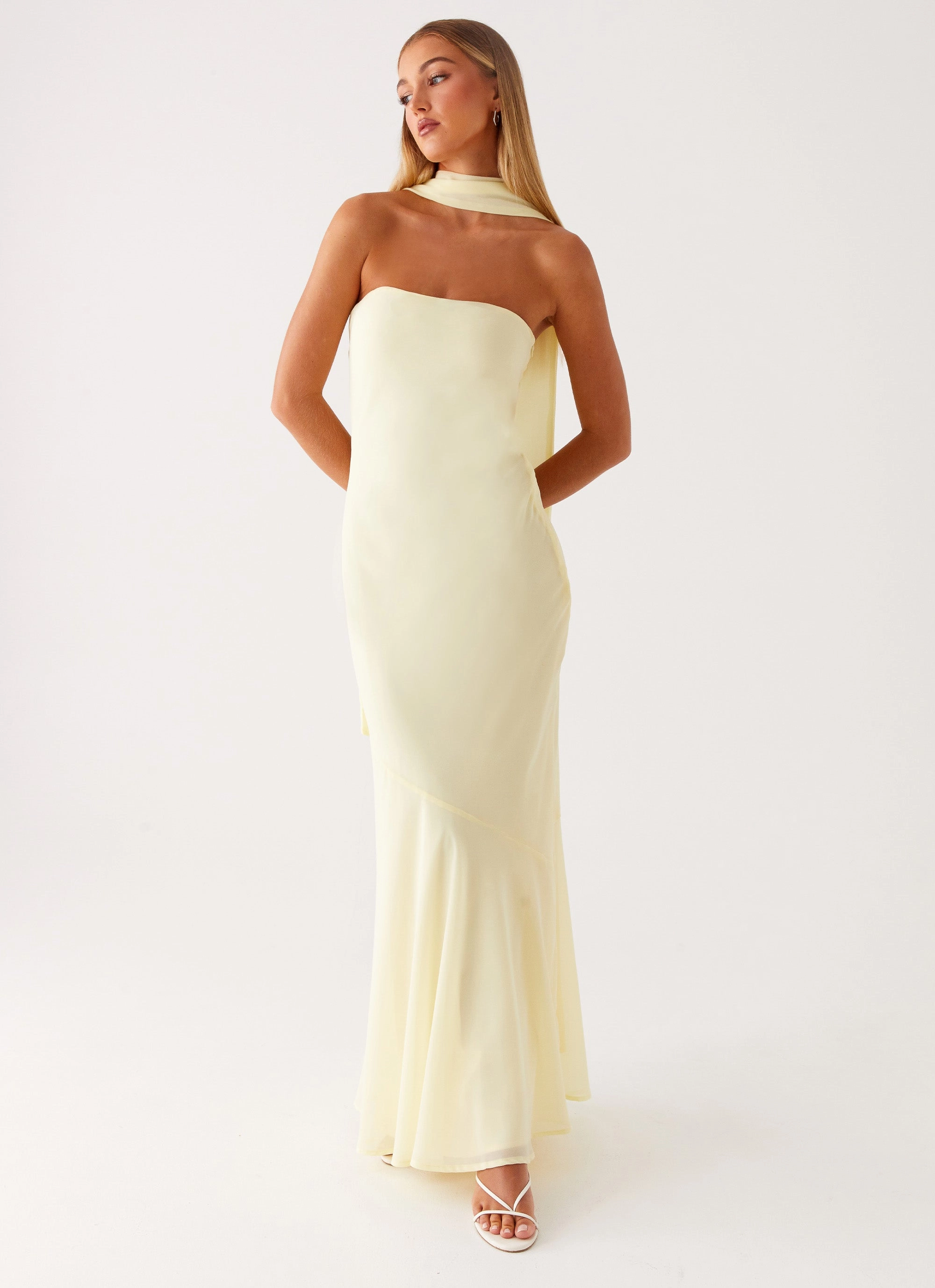 Under The Pagoda Maxi Dress - Yellow Luxe Fit