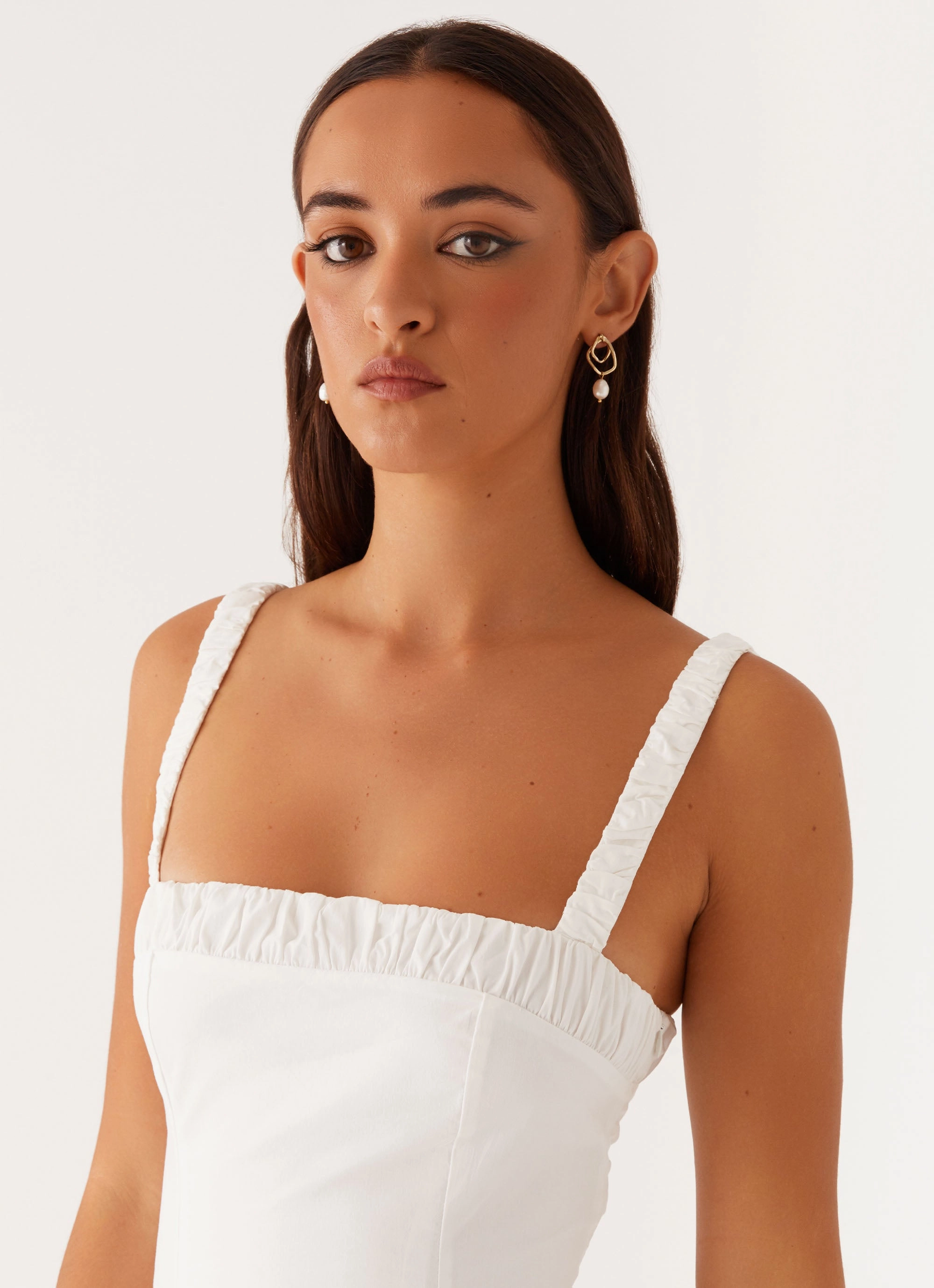 Enola Midi Dress - White Work Mood