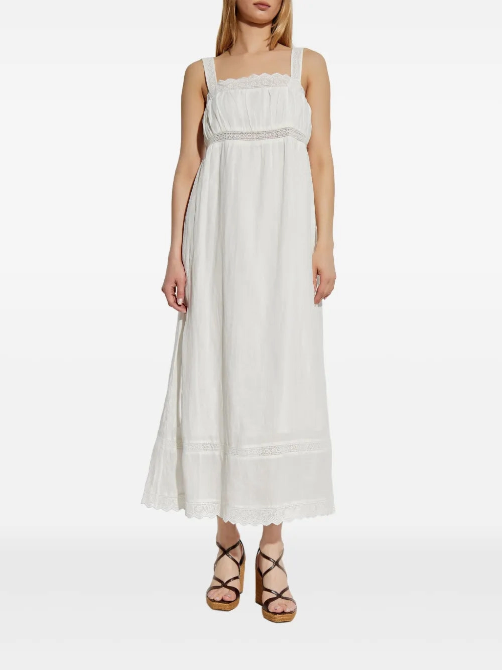 ReinforcedShoulders Grace Shift Dress in Vintage White