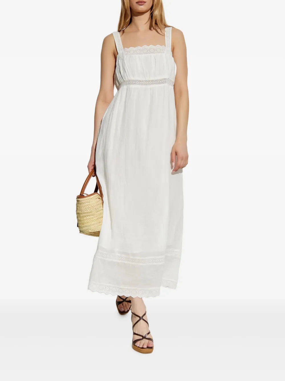 Grace Shift Dress in Vintage White FadeResistant Coating