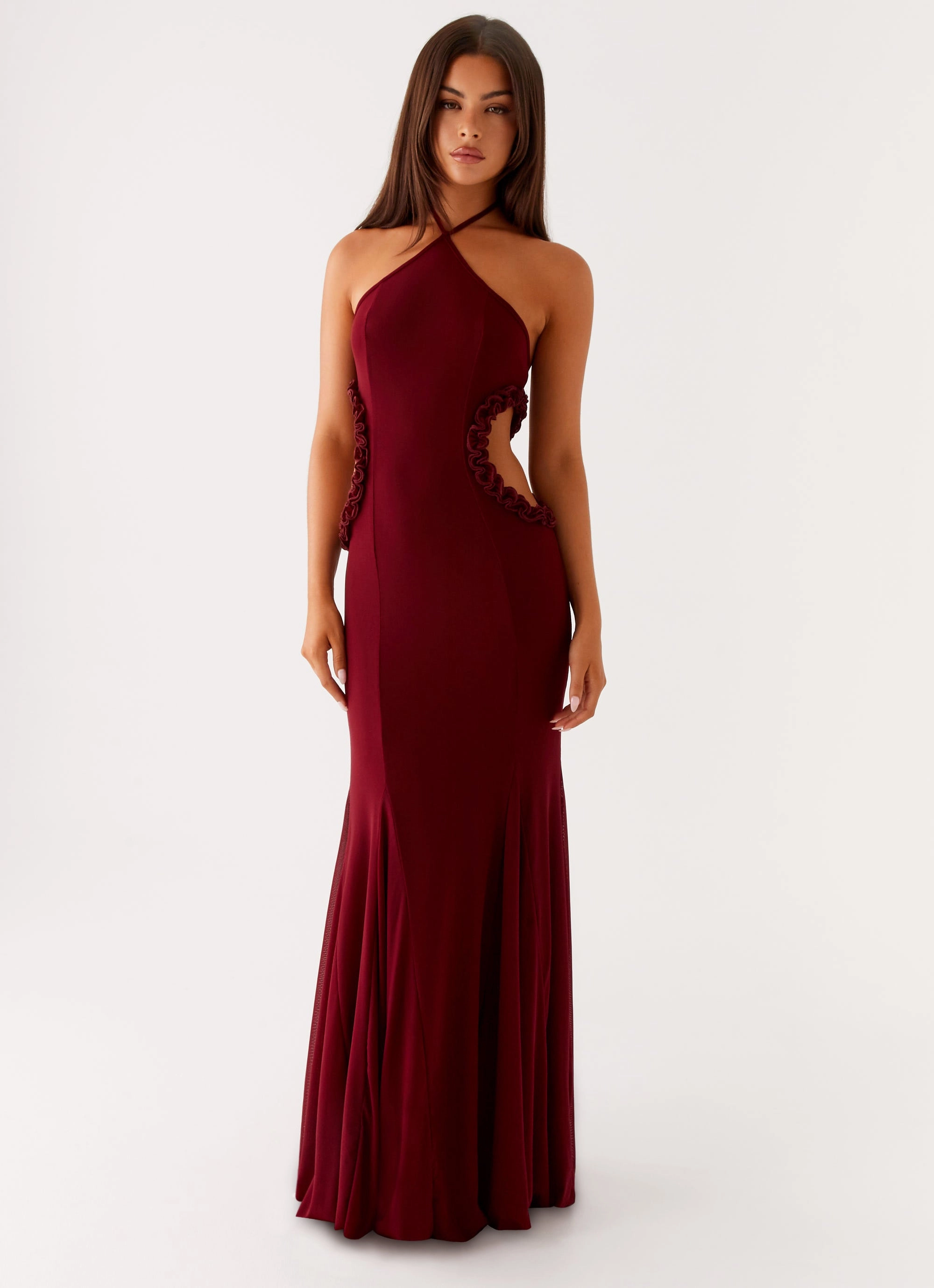 Jemima Maxi Dress - Raspberry Wine Breathable Fit