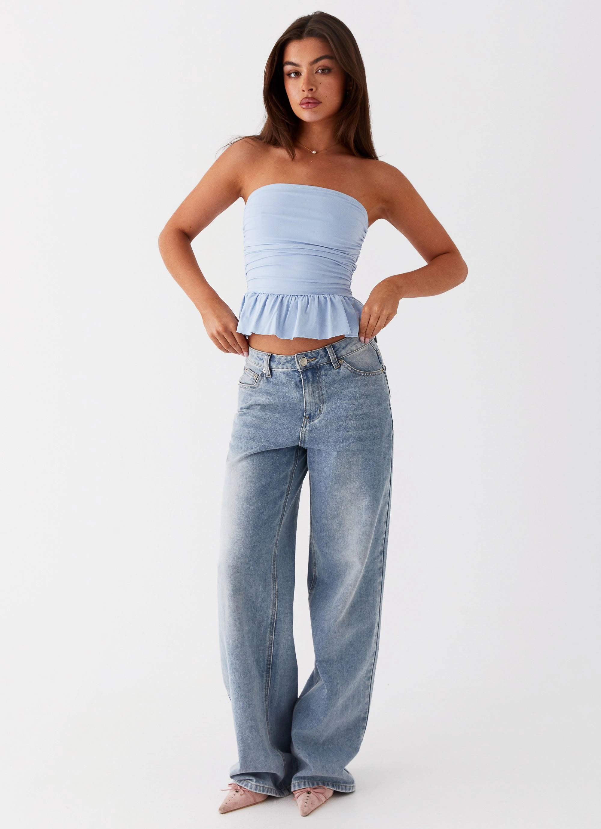 Full Coverage Fit Bella Lou Tube Top - Blue
