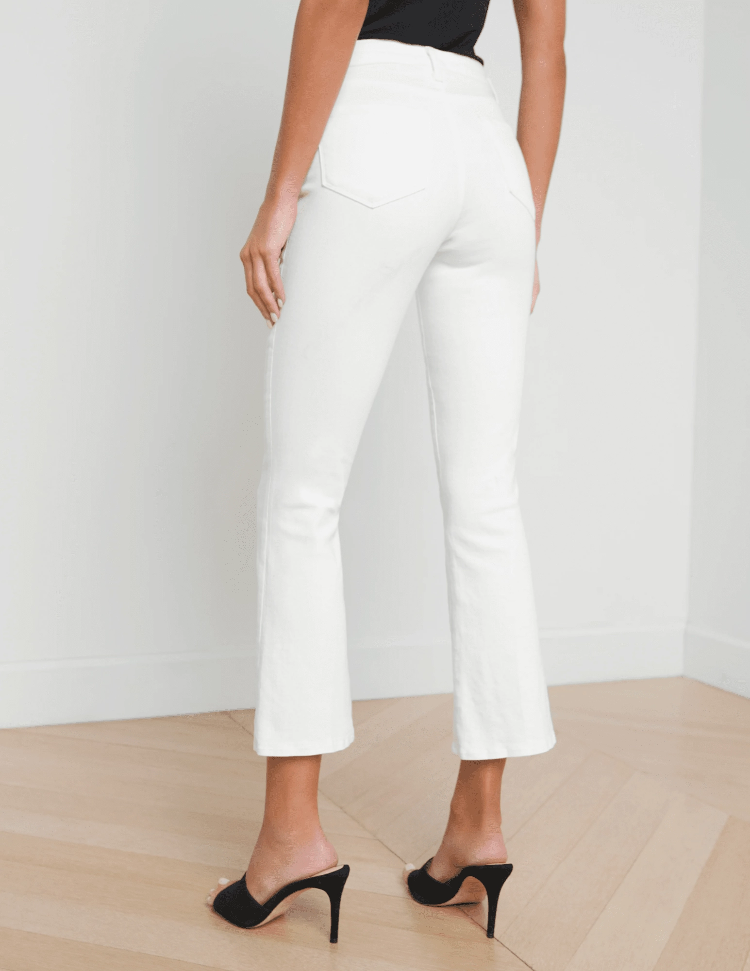 L??AGENCE Mira Cropped Micro Boot Jeans In Blanc Casual Spring Mood Classic Wear