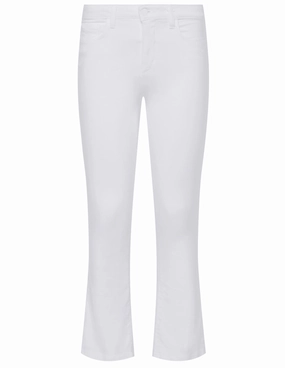 L??AGENCE Mira Cropped Micro Boot Jeans In Blanc Comfort First Simple Outfit