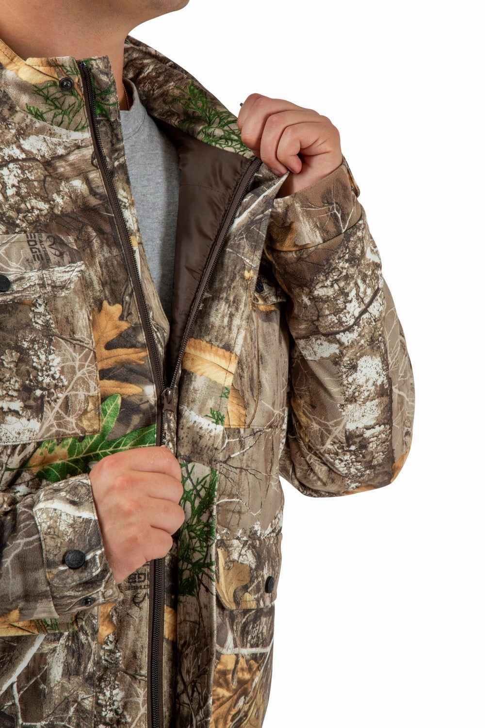Rocky Mens Waterproof Hunting Scent IQ Realtree Edge Polyester Softshell Jacket Lightweight Thermal Tech Waterproof Stitch Details