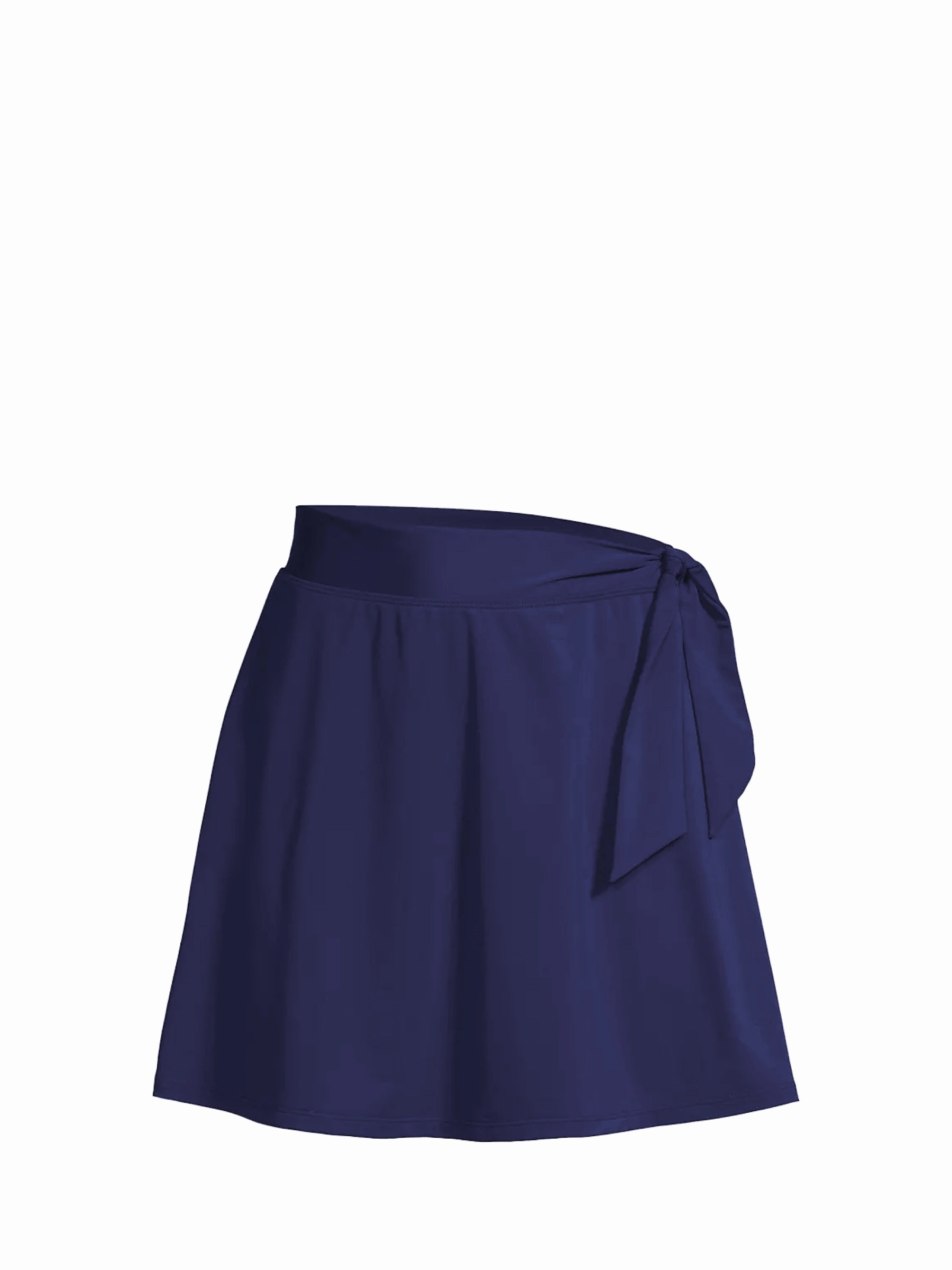 Flattering-Silhouette Playful Patterns Amy Swim Skirt Navy Satin