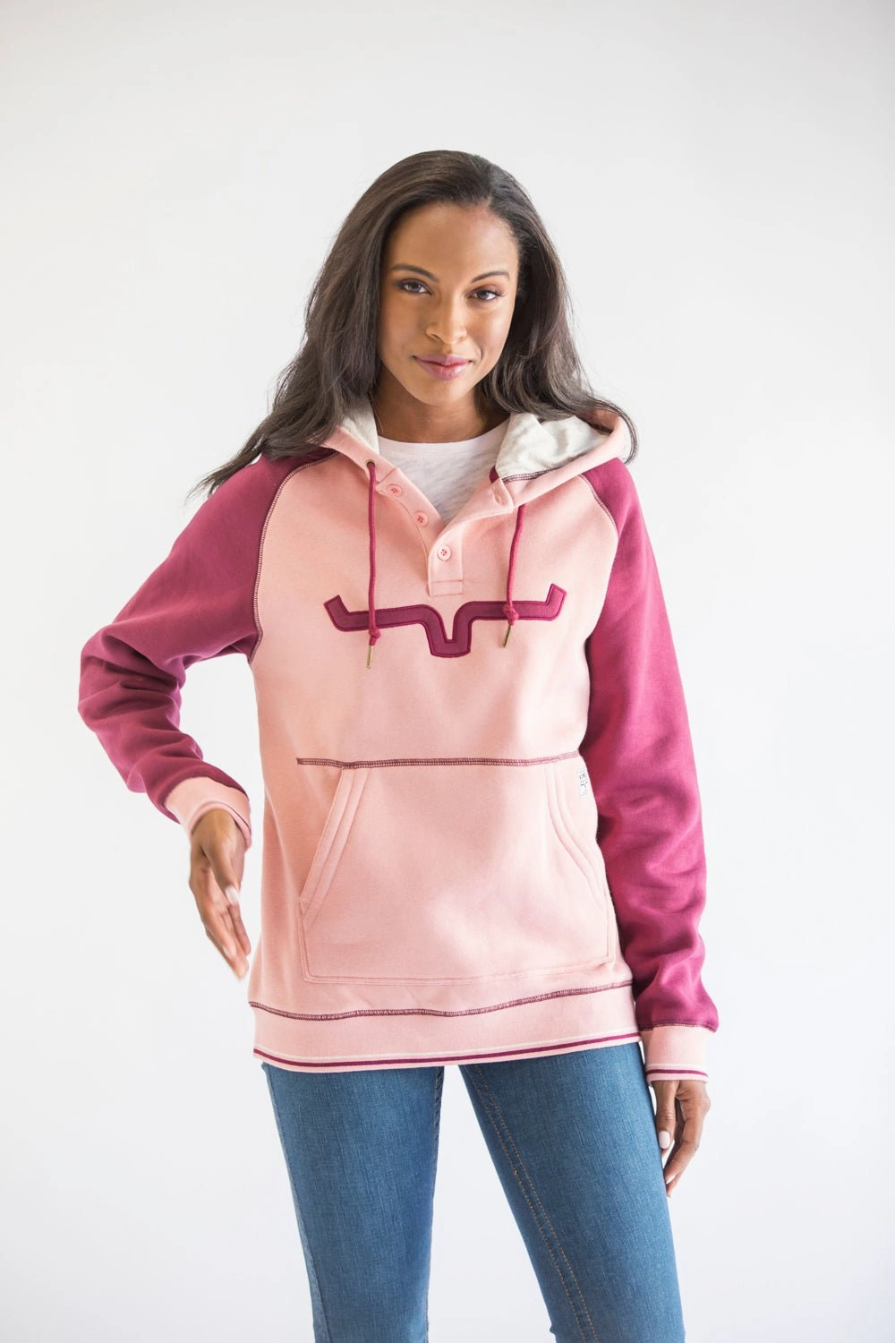Kimes Ranch Womens Amigo Rose Cotton blend Hoodie Chill Weather Compact packaging