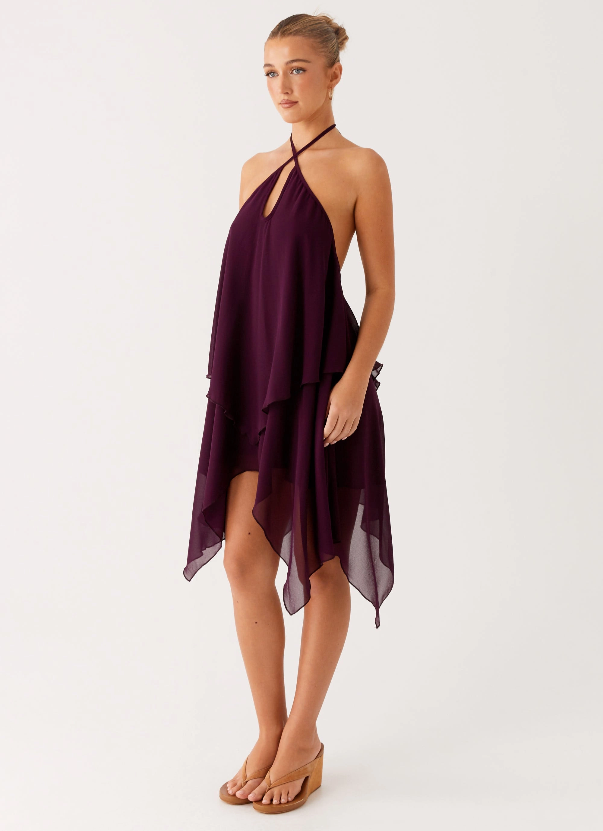 Dalenti Midi Dress - Plum Sculpted Form