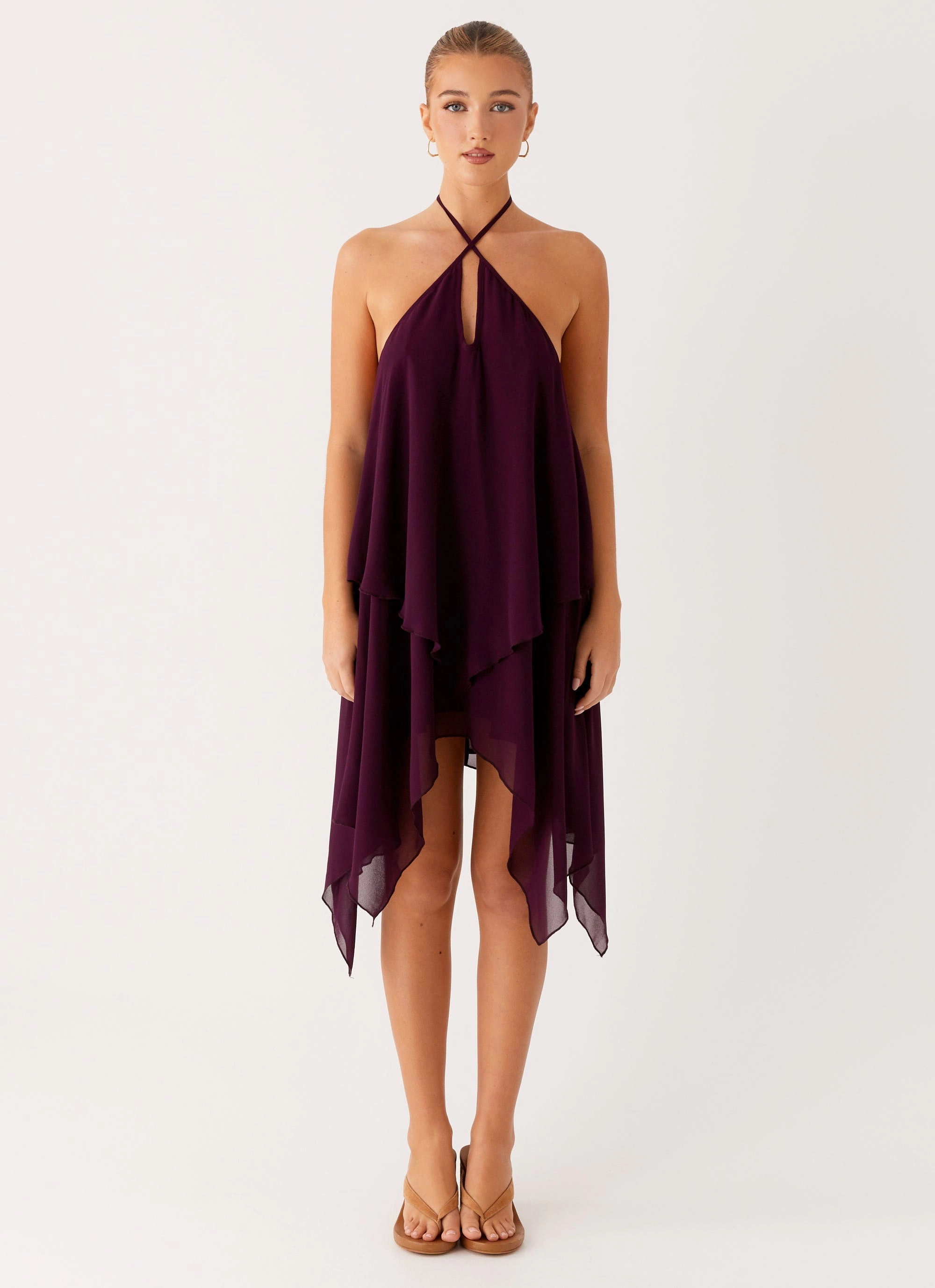 LightweightMaterial Dalenti Midi Dress - Plum