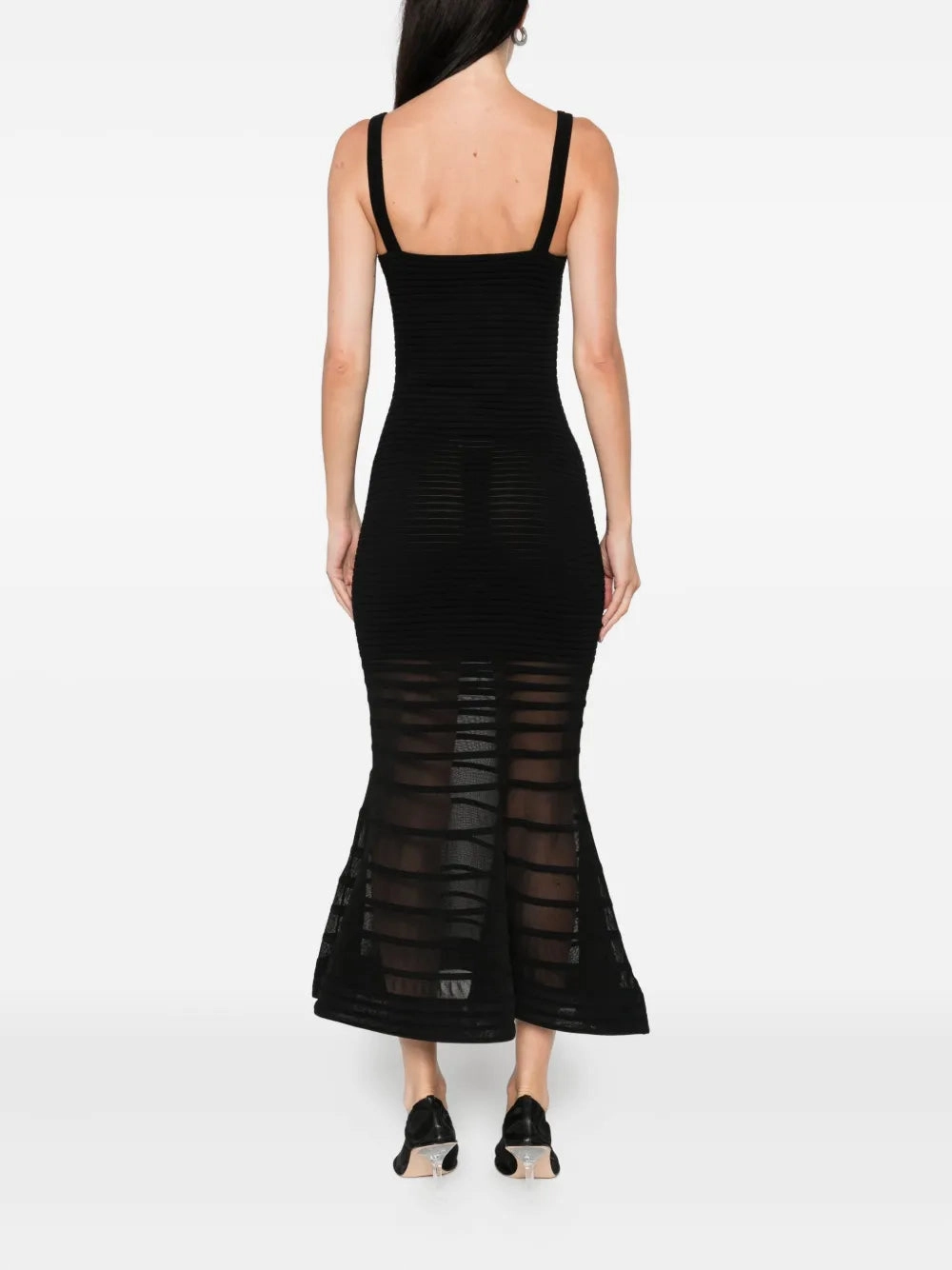 Vallarie Knit Midi Dress in Black Versatile Style Wear