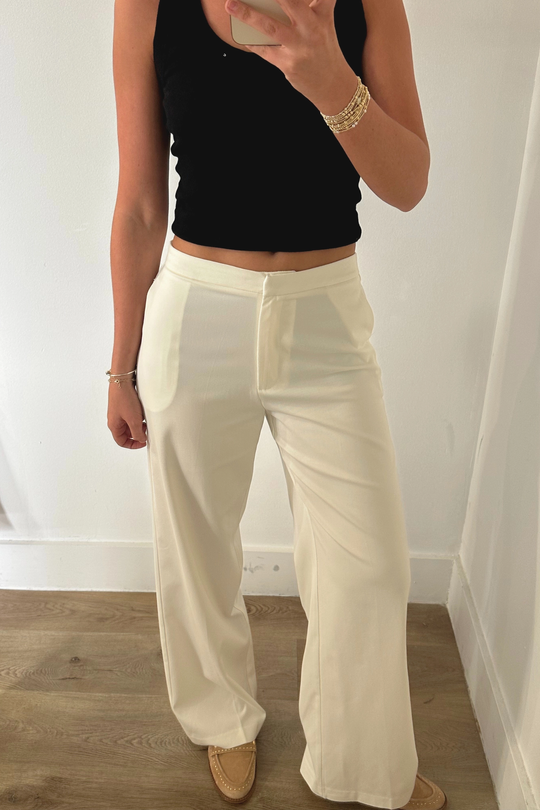 Cozy Sweatshirt FadeResistant Valli Pants - White