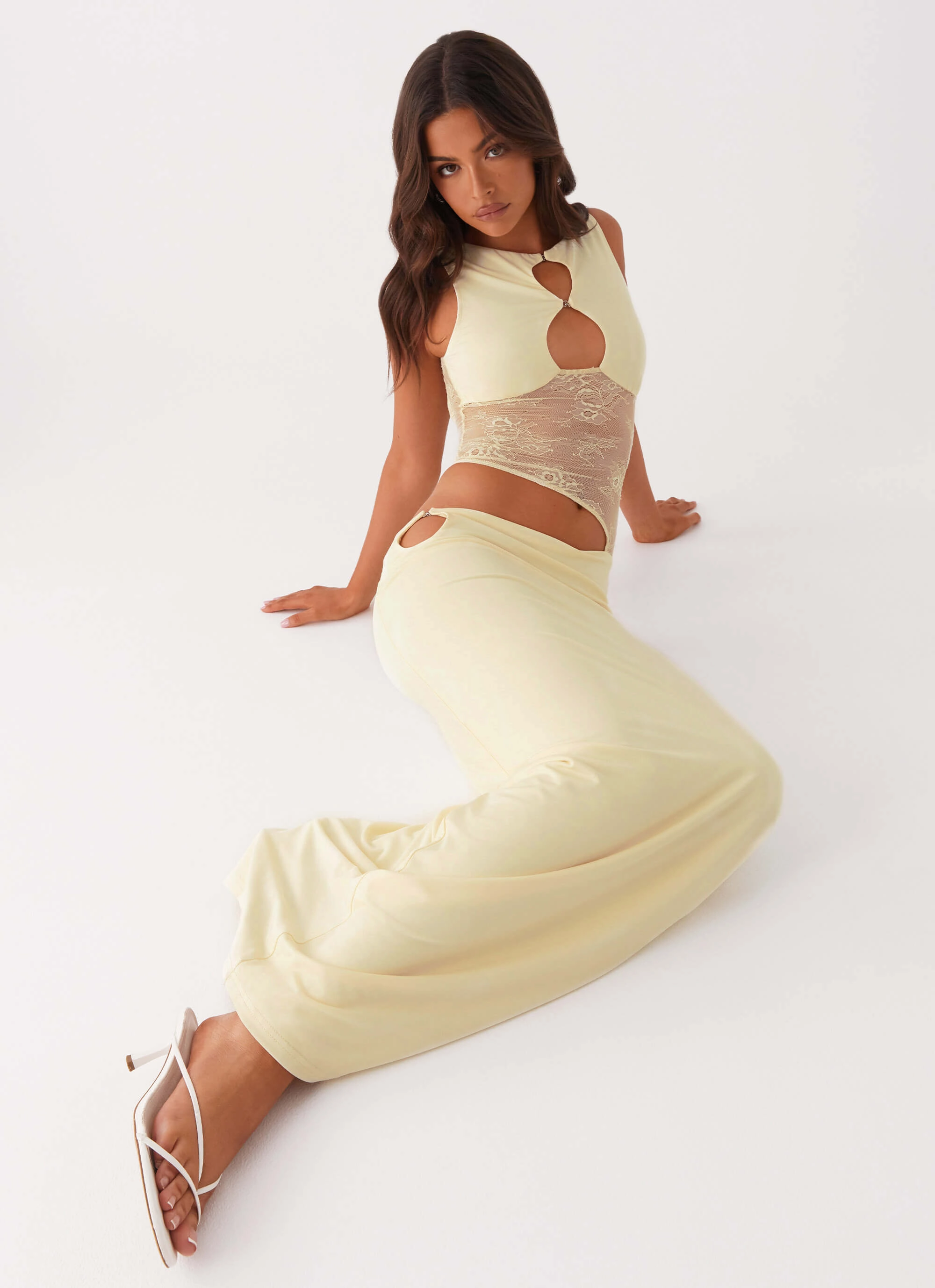 Prophecy Maxi Dress - Yellow Neutral-Shade