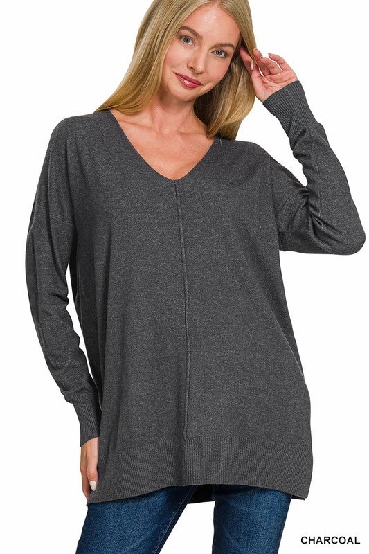 Venelope Viscose Front Seam Sweater S-XL CompressionFit DoubleStitching