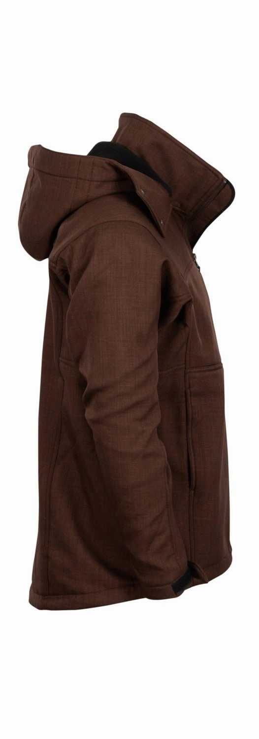 STS Ranchwear Womens Weston Chocolate Poly/Spandex Softshell Jacket Eco Friendly Production Moisture Wicking Fabric