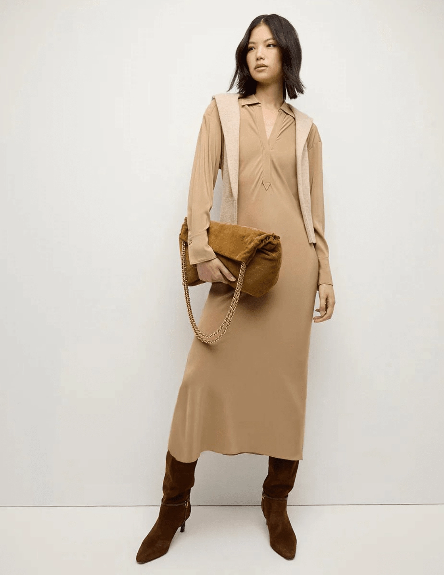 Veronica Beard Liberty Long Sleeve Midi Dress Urban Ease