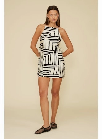 UVProtection ButtonDownCollar Veronica Shift Mini Dress