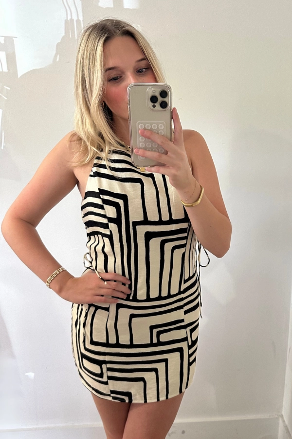 Veronica Shift Mini Dress High Waist Soft Air