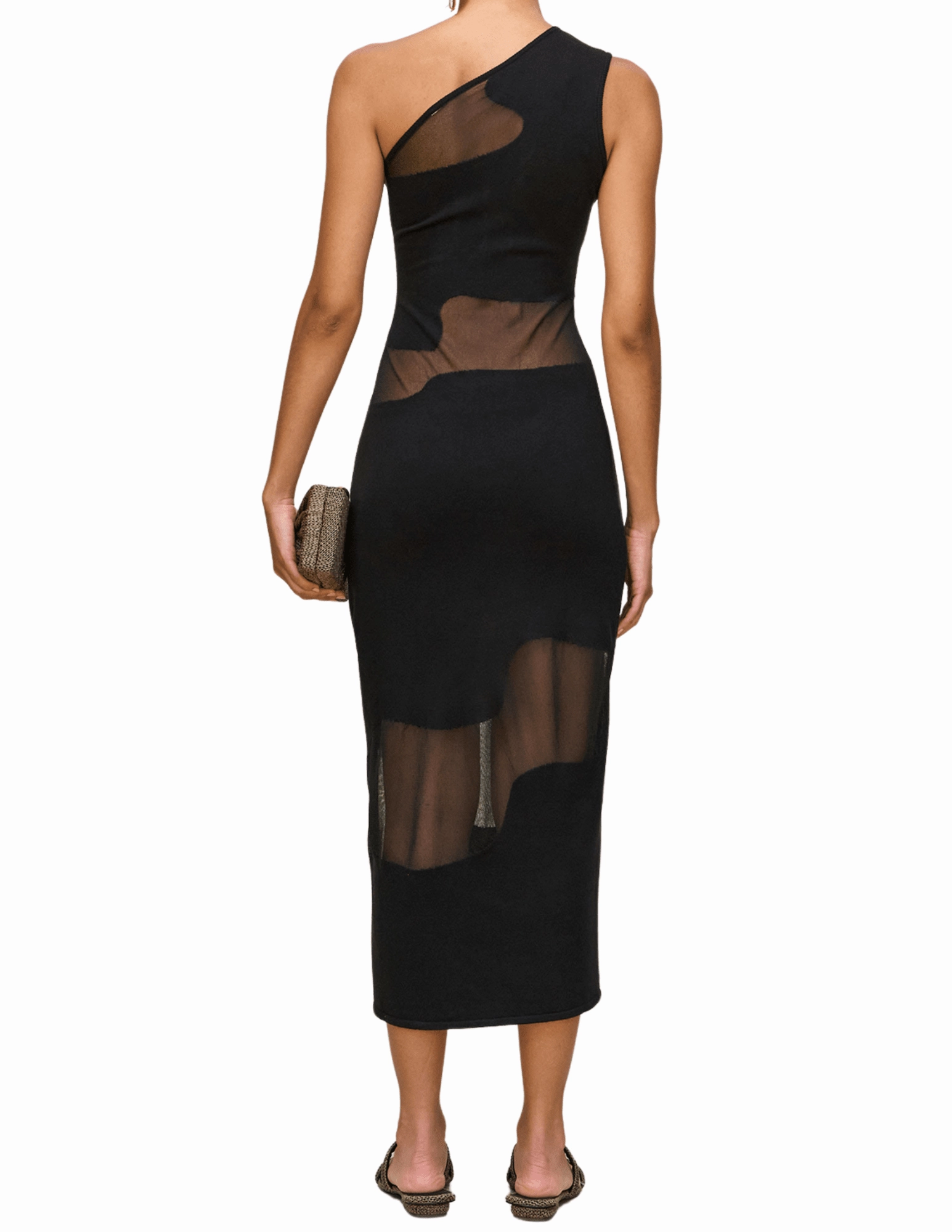 Cult Gaia Kalila Knit Midi Dress Ultra Soft Texture Seamless Waistband