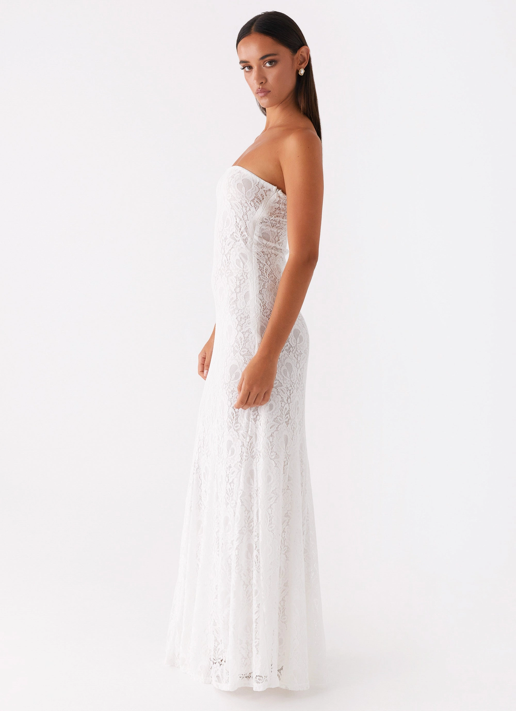 Lolita Lace Maxi Dress - Ivory Chilly Day Comfort Grace Glow