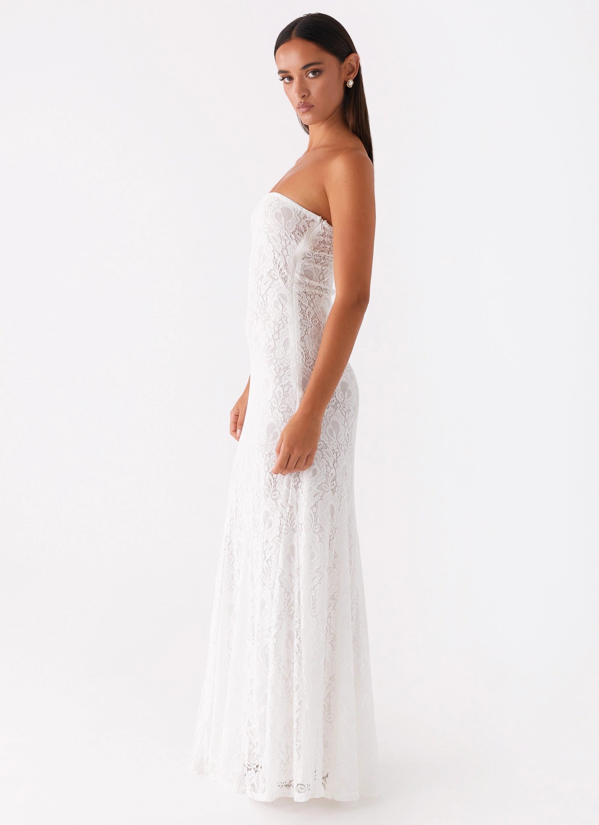 Lolita Lace Maxi Dress - Ivory and Effortless fit dress.