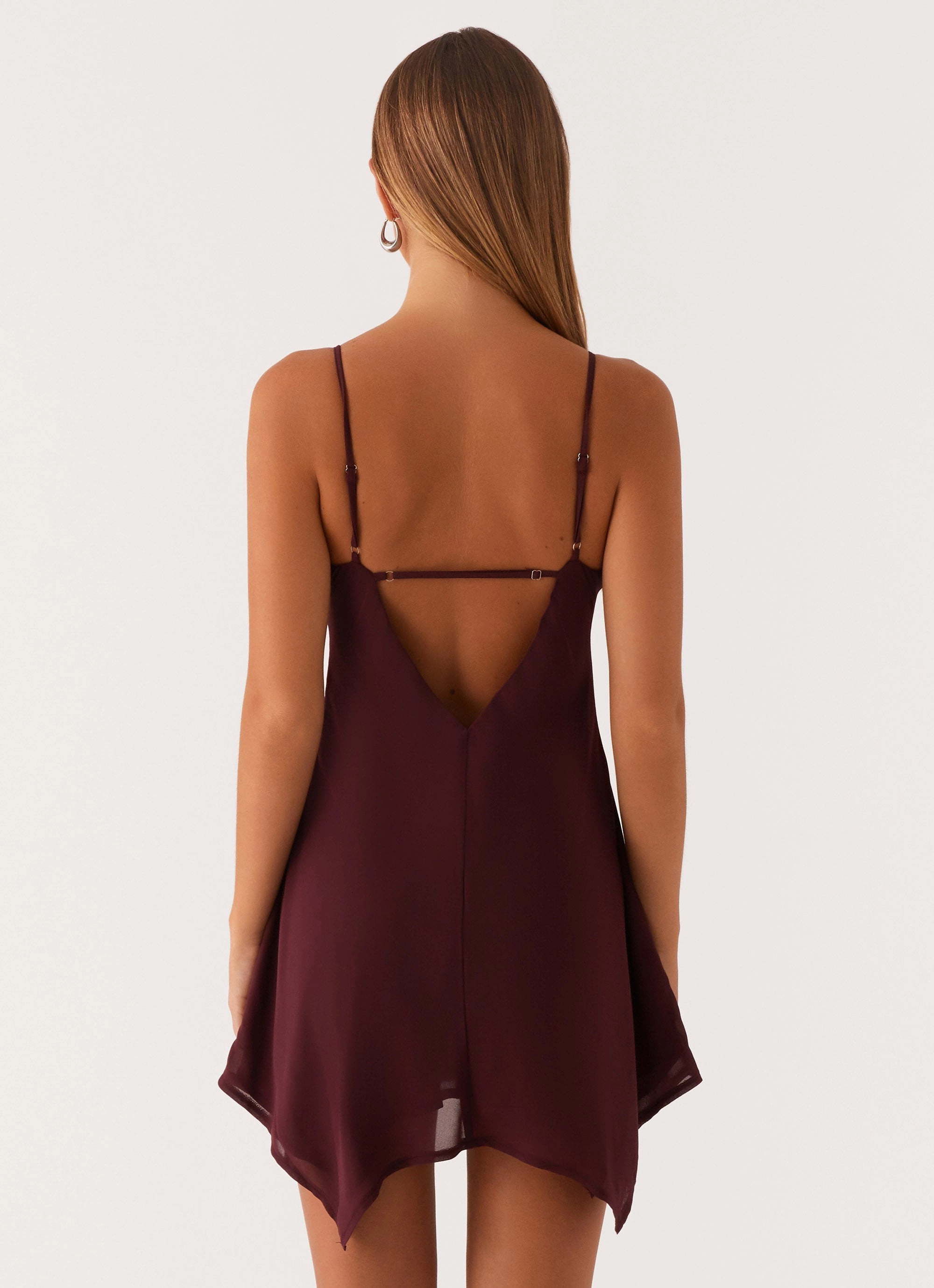 Briella Chiffon Mini Dress - Mulberry Classic Vibe