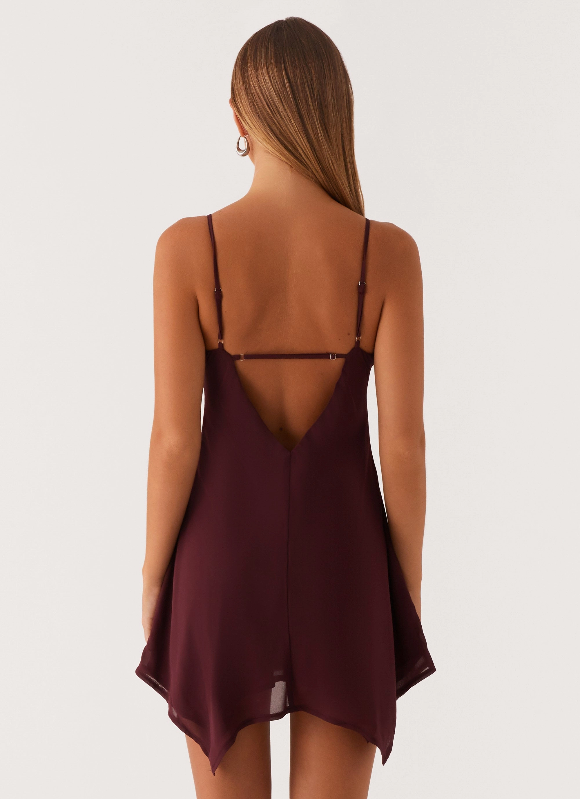 Briella Chiffon Mini Dress - Mulberry Radiant Mood Tailored-fit