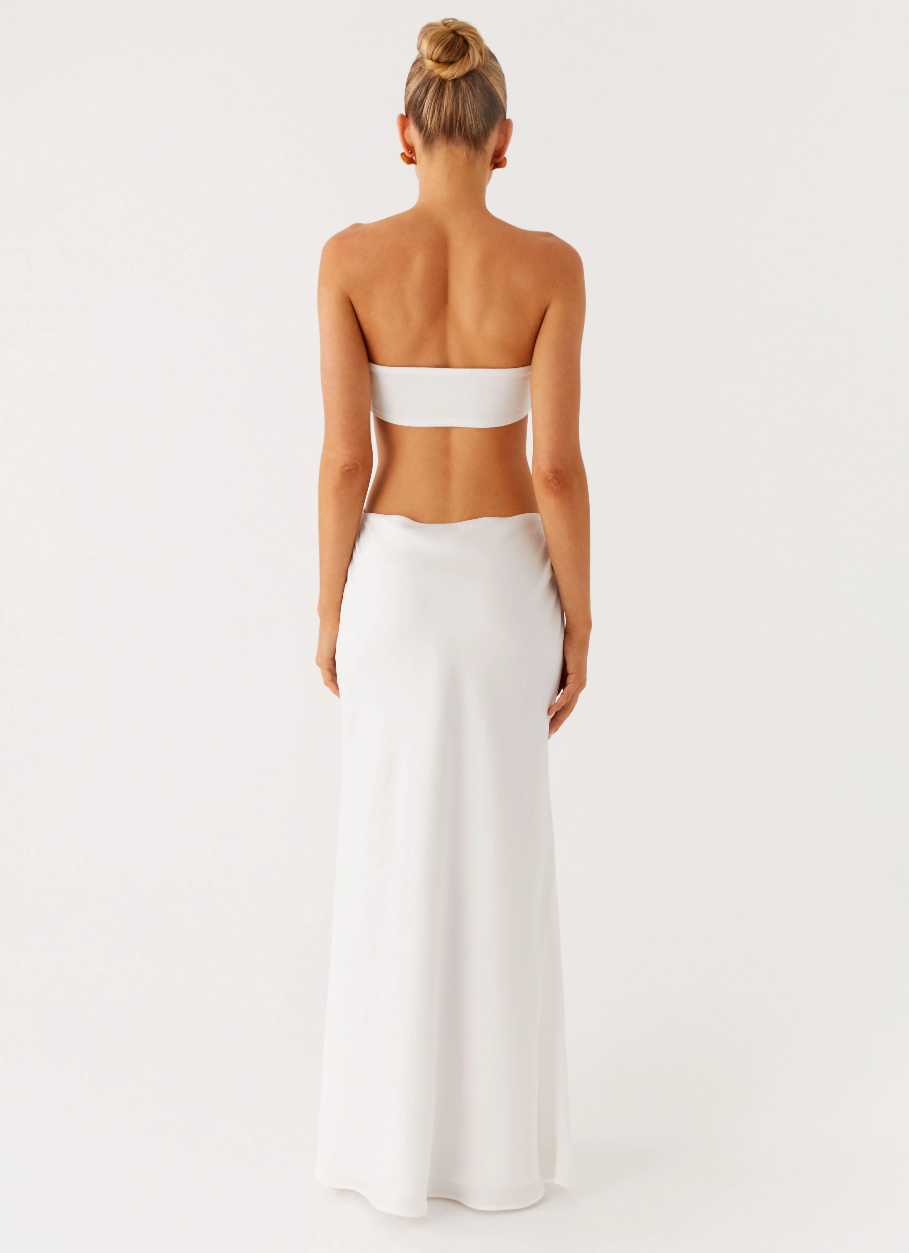 Evening Event Easy Go Kiss Me Cut Out Maxi - Ivory