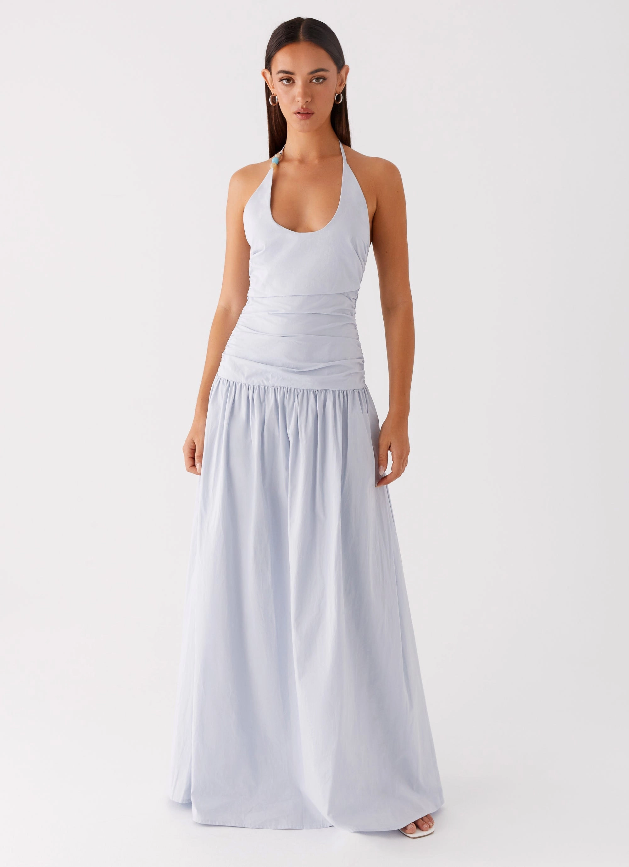 Cristina Halter Maxi Dress - Cornflower Blue Unique Cut