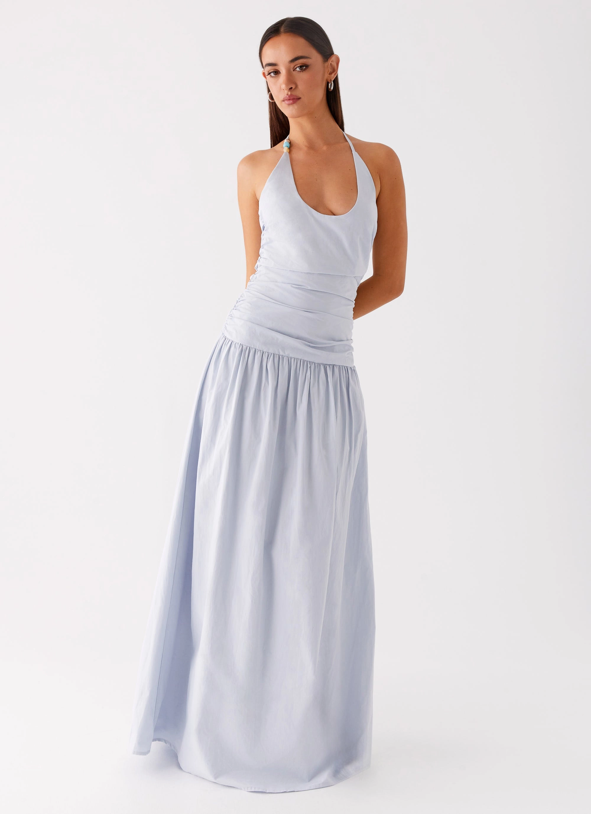 Smooth-Lining Must Have Cristina Halter Maxi Dress - Cornflower Blue