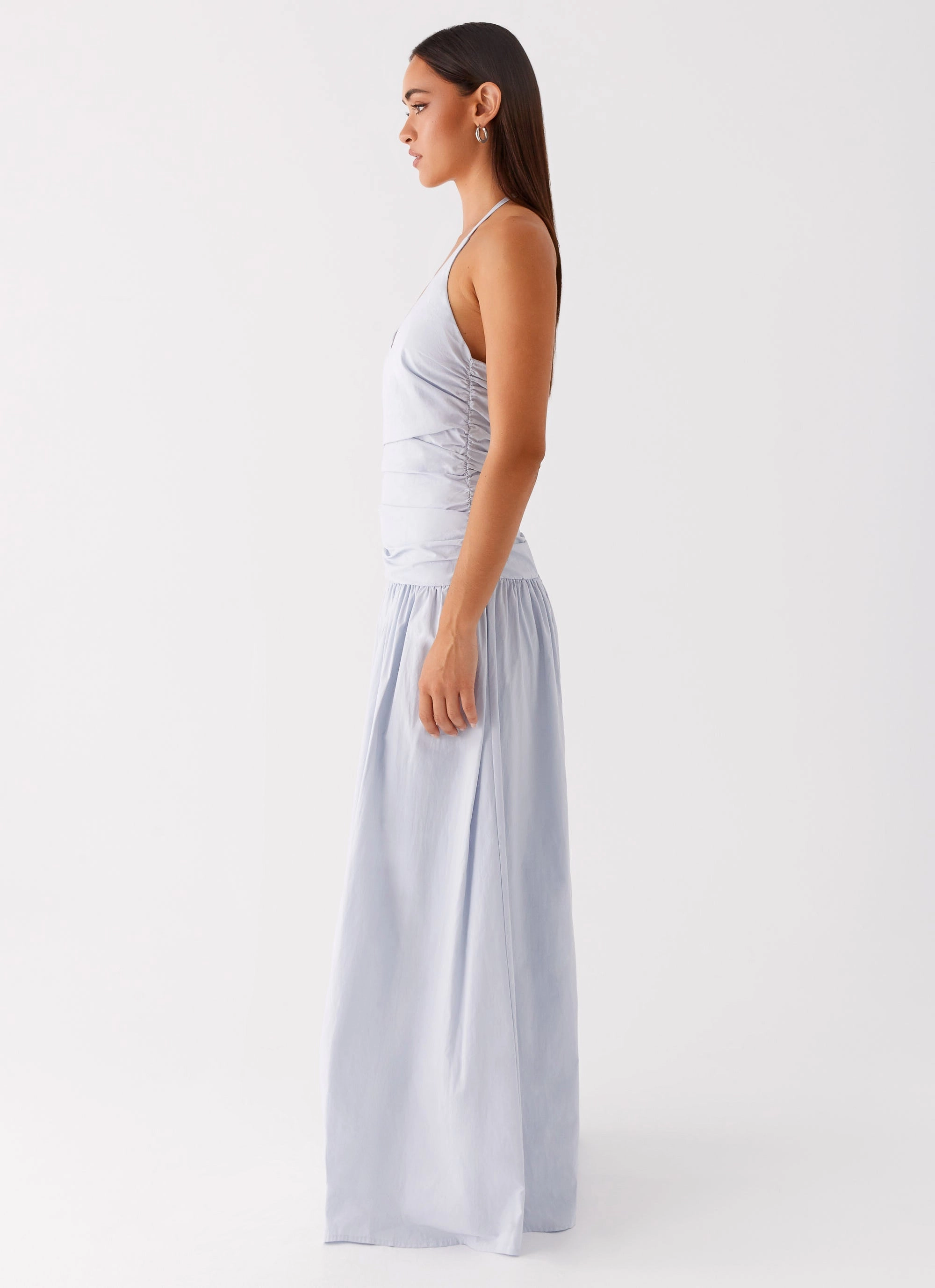 All Time Dew Glow Cristina Halter Maxi Dress - Cornflower Blue