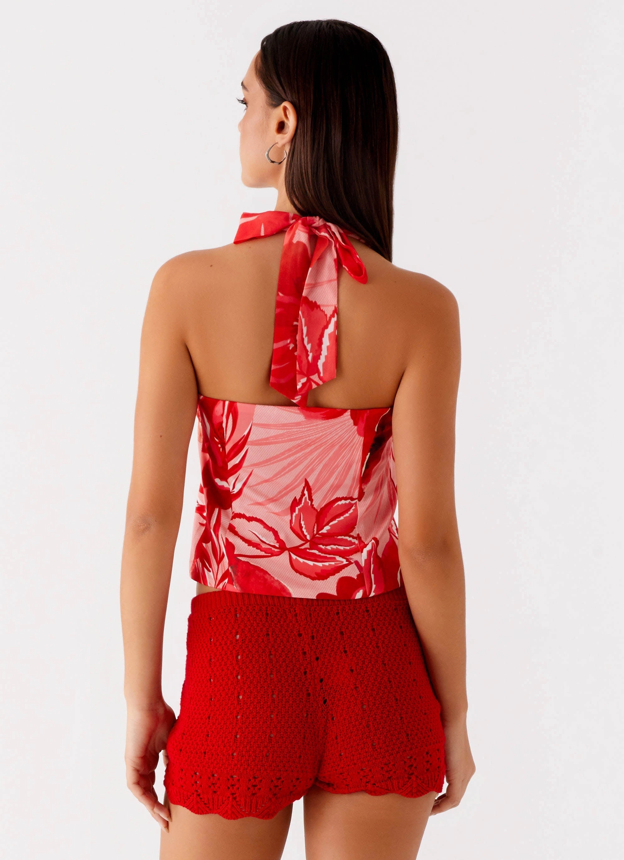 Lets Pretend Halterneck Top - Sicily Sunsets Print RelaxedFit OdorResistant Technology