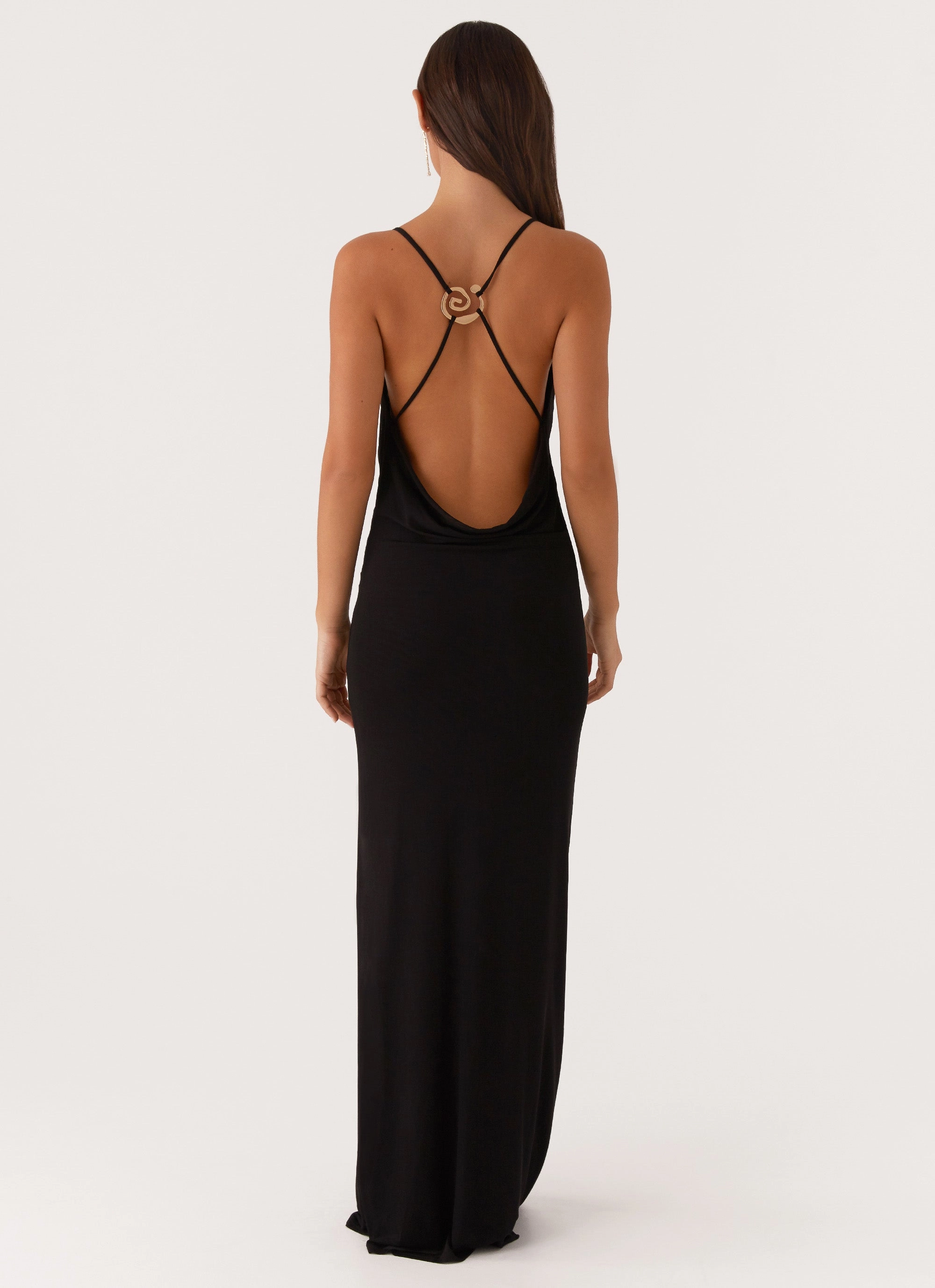 Subtle pattern Pure Lines Game Player Maxi Dress - Black