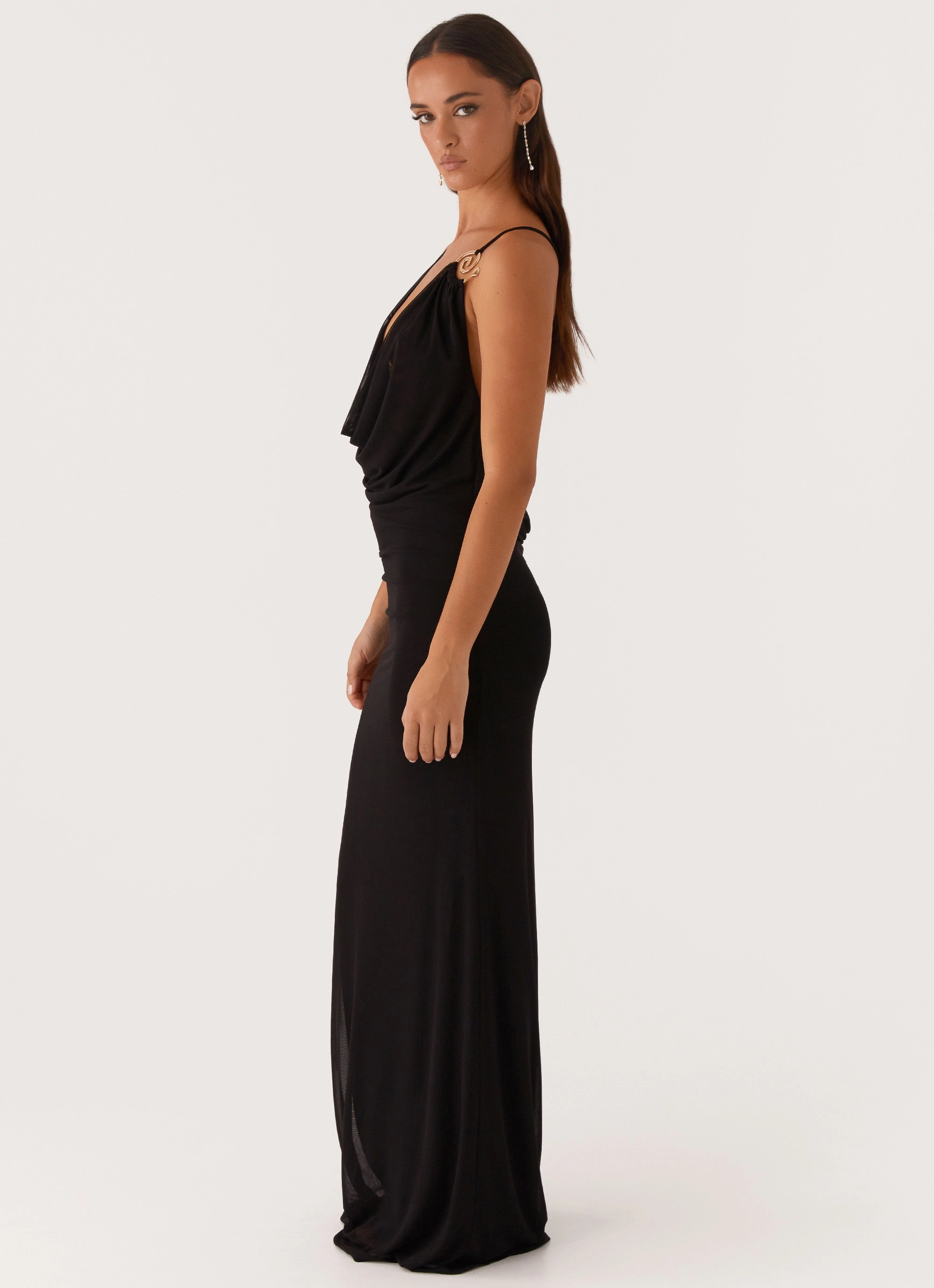 Game Player Maxi Dress - Black FlexibleClosure